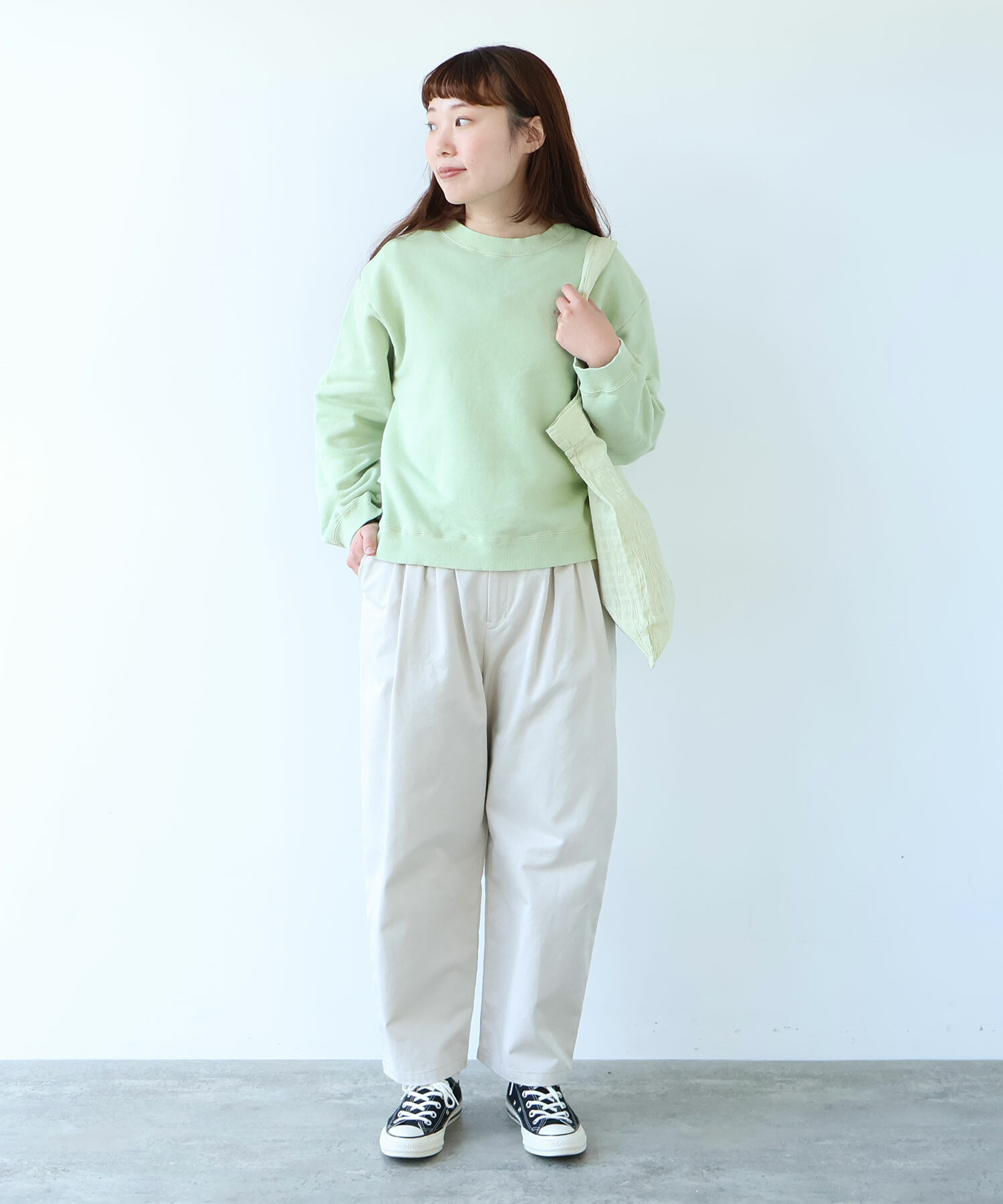 utatanebulle de savonＢＤ度詰インレイ ロゴトレーナー AMBIDEX Store ○ 30/10 itsumo裏毛 ロゴトレーナー(F サックス