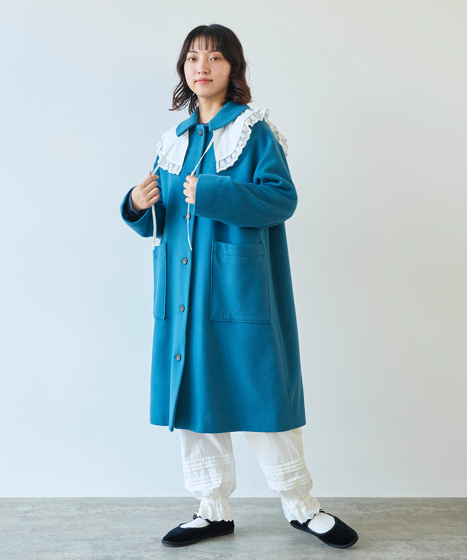 AMBIDEX Store 〇 レース 付け襟(F シロ): bulle de savon