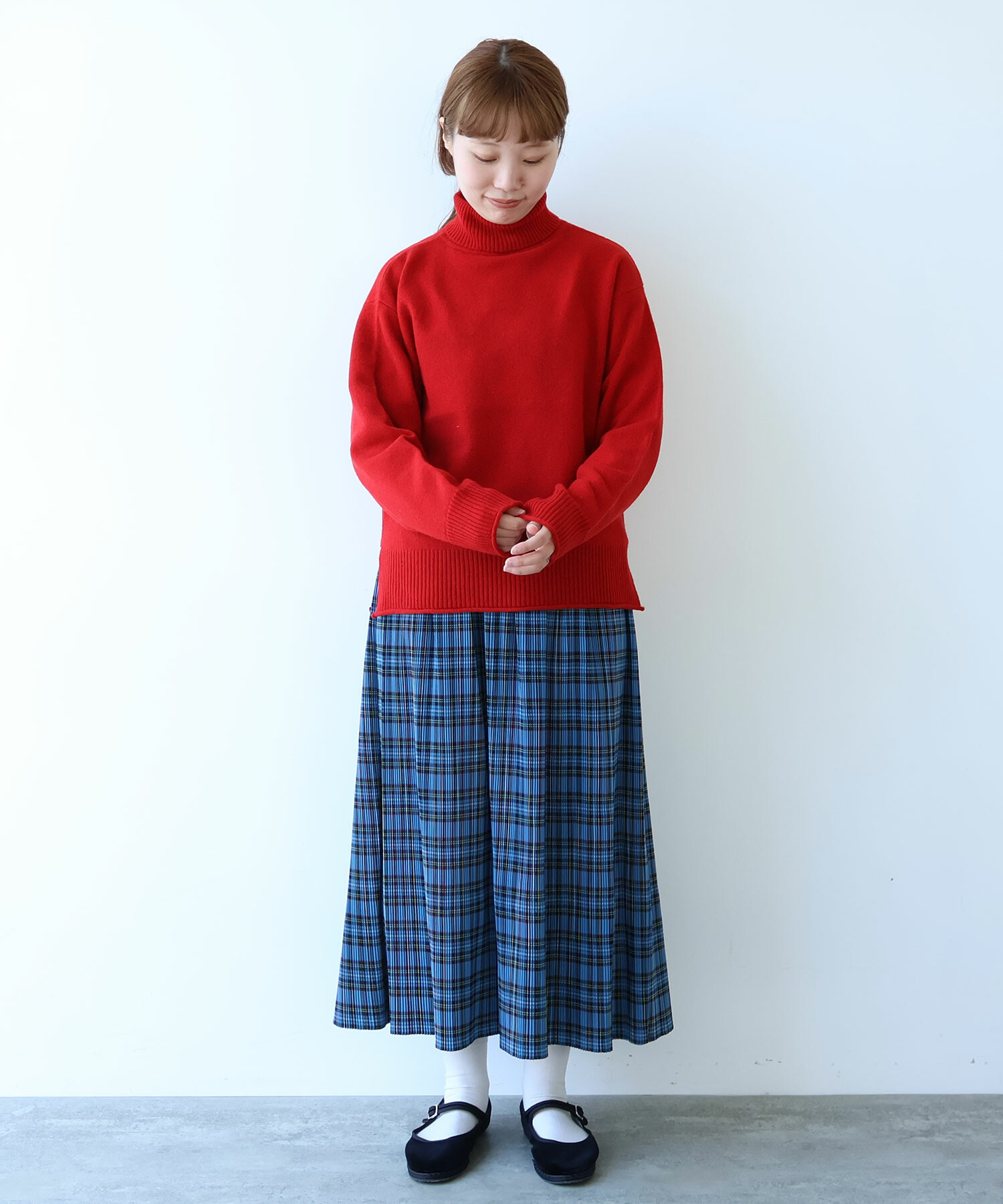 AMBIDEX Store 〇 ジーロンラム タートルネック プルオーバー(F カラシ