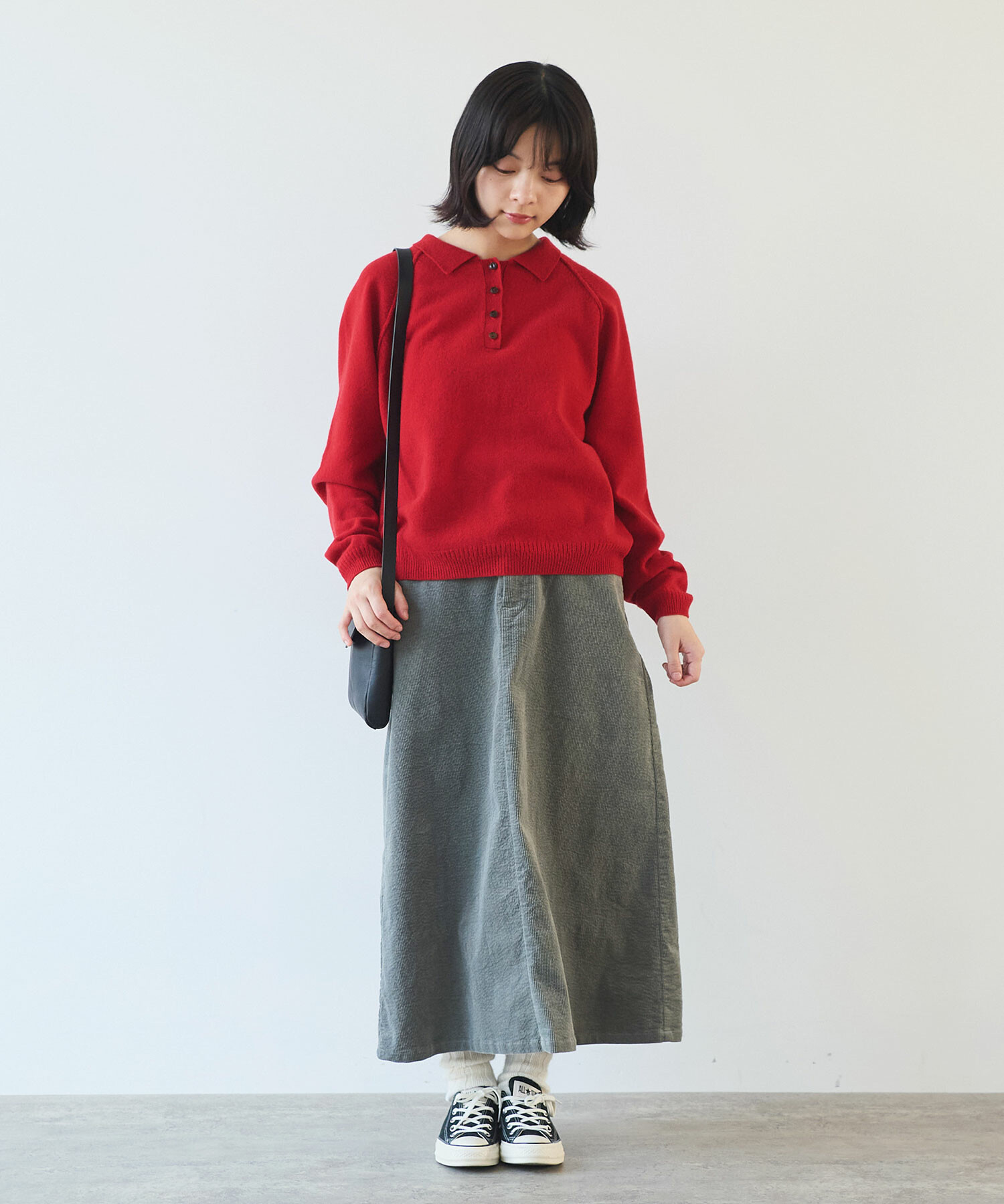 AMBIDEX Store 〇 ジーロンラム ポロニット プルオーバー(F ミズイロ