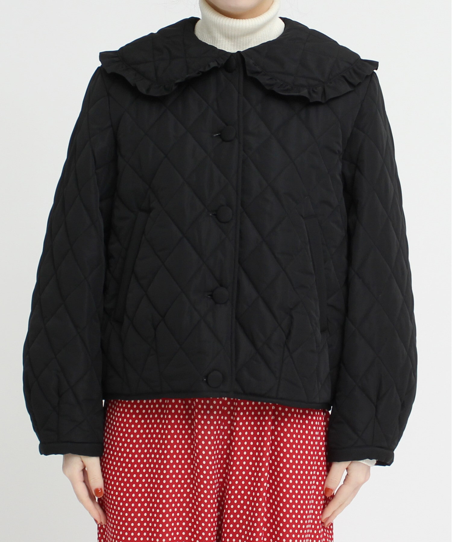 AMBIDEX Store 〇タフタキルティング フリルBIG丸衿ブルゾン(F カーキ): Dot and Stripes CHILD WOMAN AMBIDEX Store 〇タフタキルティング フリルBIG丸衿ブルゾン(F カーキ): Dot and Stripes CHILD WOMAN