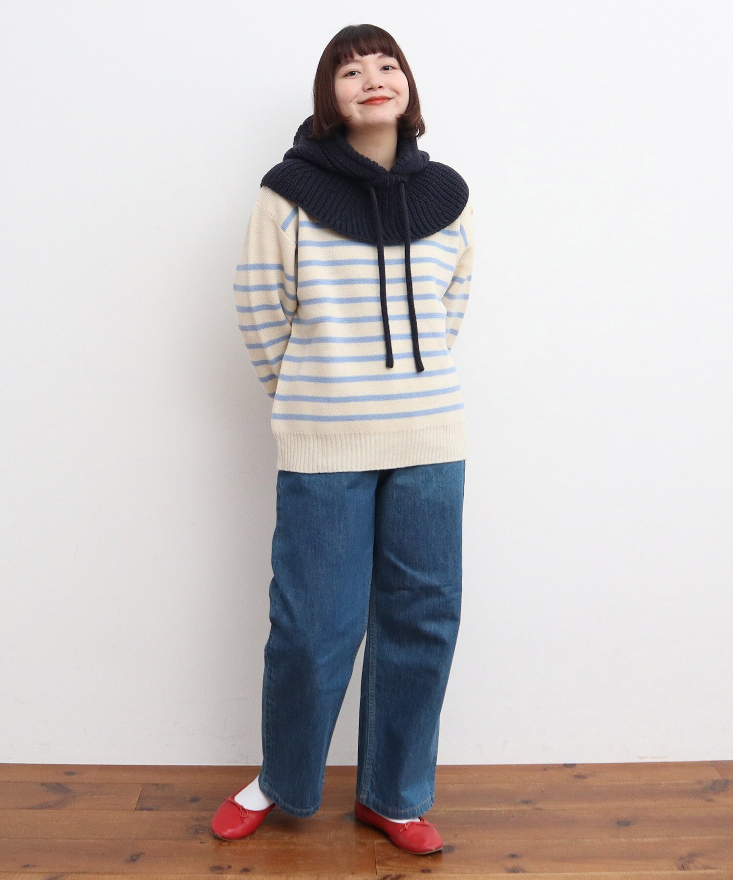 AMBIDEX Store ○1/3Wool 透かし編み フード(F キナリ): CHILD WOMAN