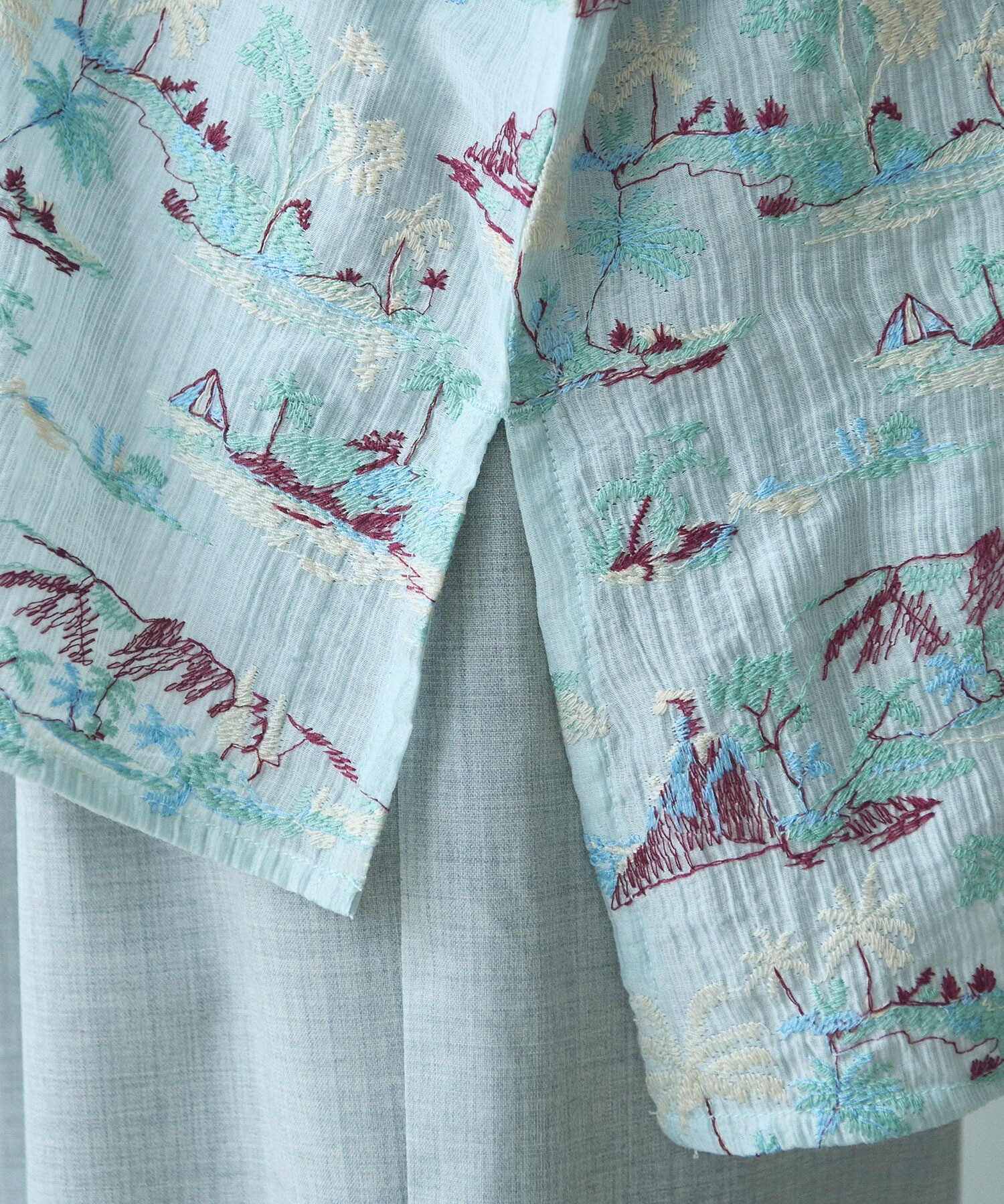 AMBIDEX Store ○Island embroidely ワイドブラウス(F キナリ): yuni