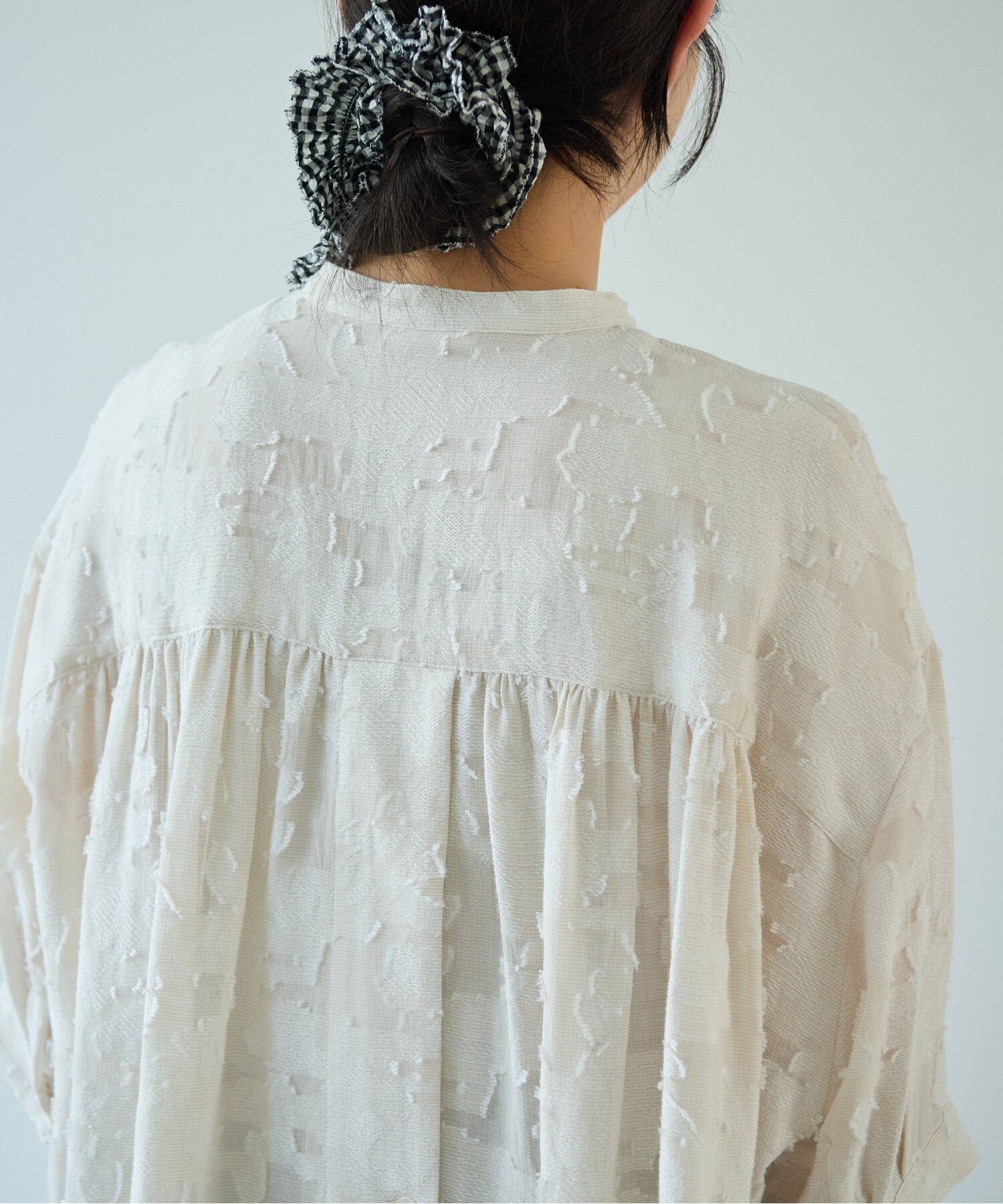 AMBIDEX Store シアーカットジャカード チュニックブラウス(F