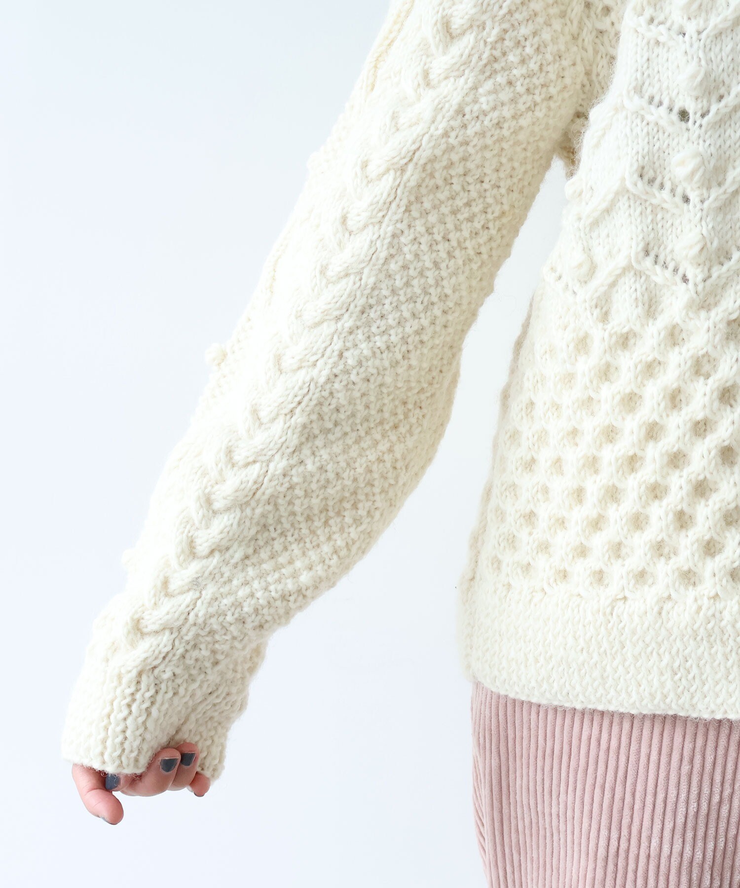 AMBIDEX Store ネパールハンドニット プルオーバー(F グレー): yuni