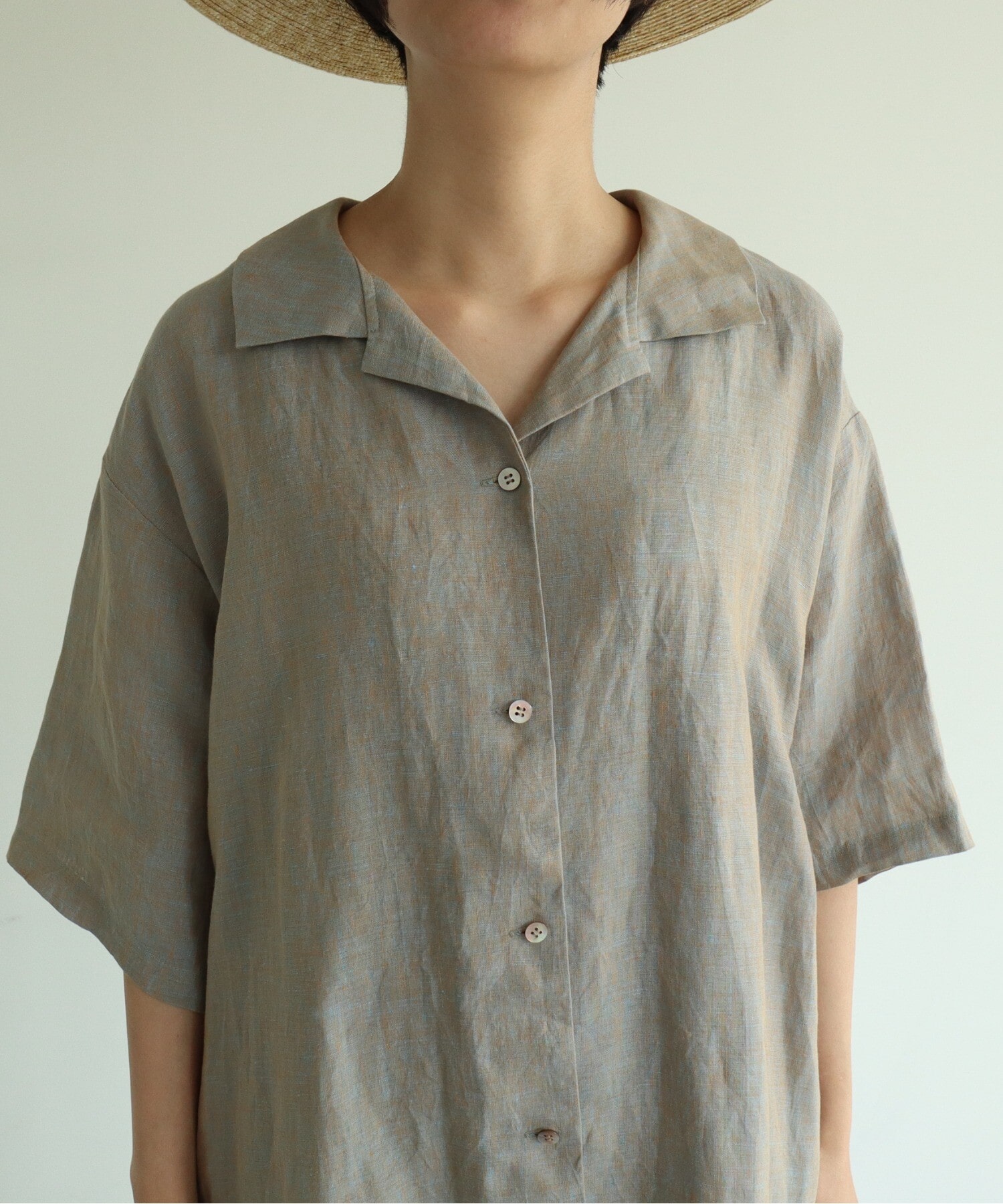 Hemp chambray ワンピース www.distribella.com