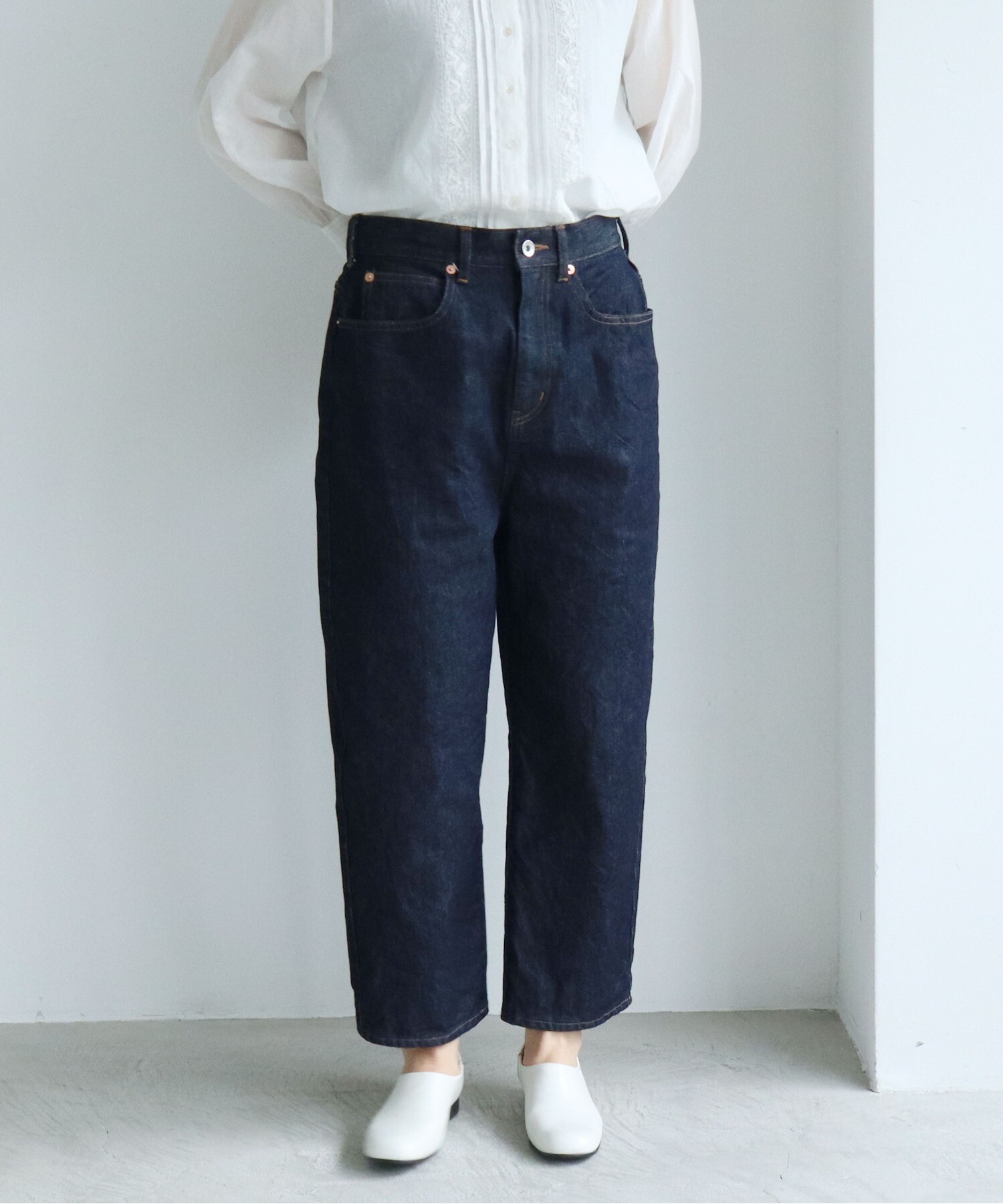 AMBIDEX Store 12ozDenim 5pkt wide tepered パンツ(S コン): yuni