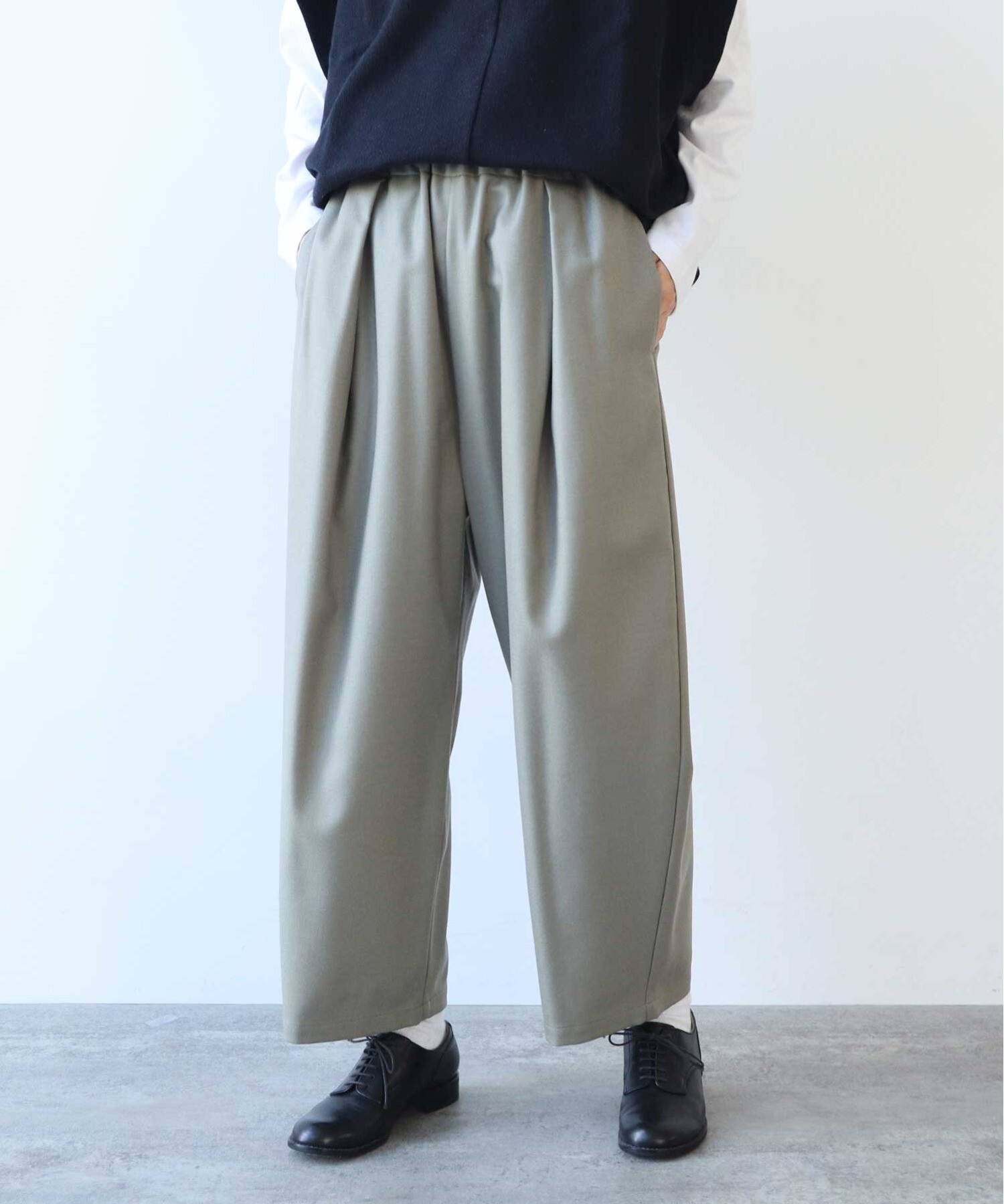 AMBIDEX Store ○washable wool gum tack パンツ(F グレー): yuni