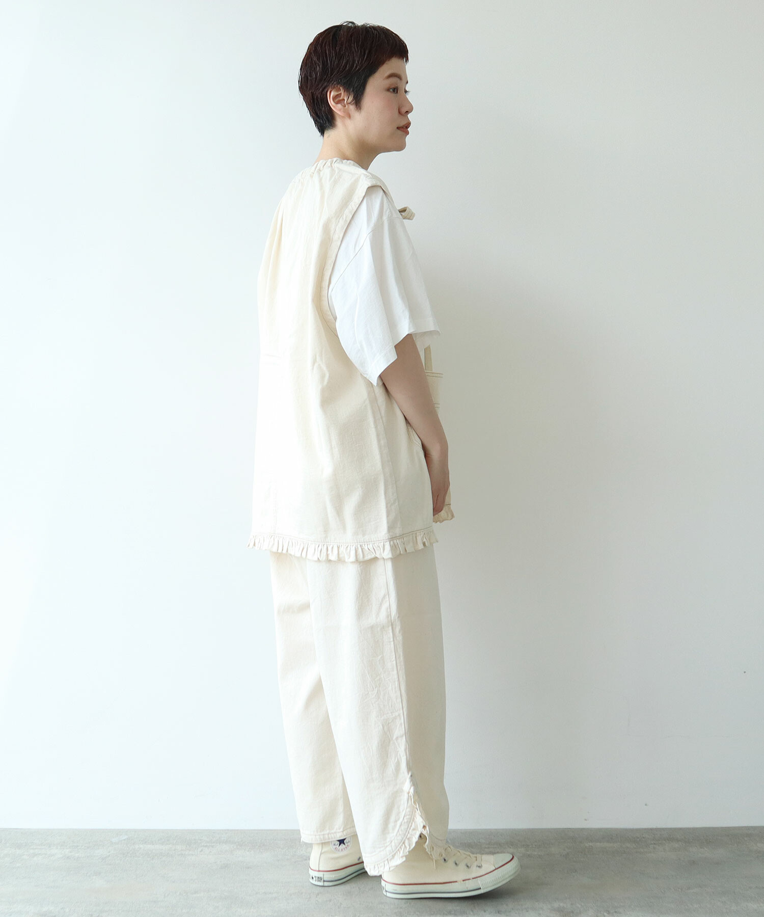 AMBIDEX Store ○8ozDENIM SMOCK ベスト(F INDIGO): FLAT-cic-HATENA