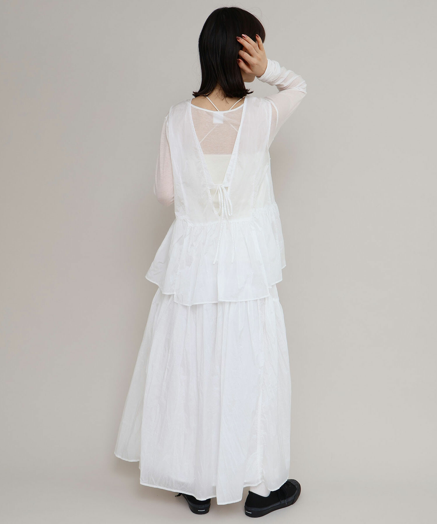 AMBIDEX Store ○〇ブライトナイロンイブキ ノースリ ブラウス(F クロ