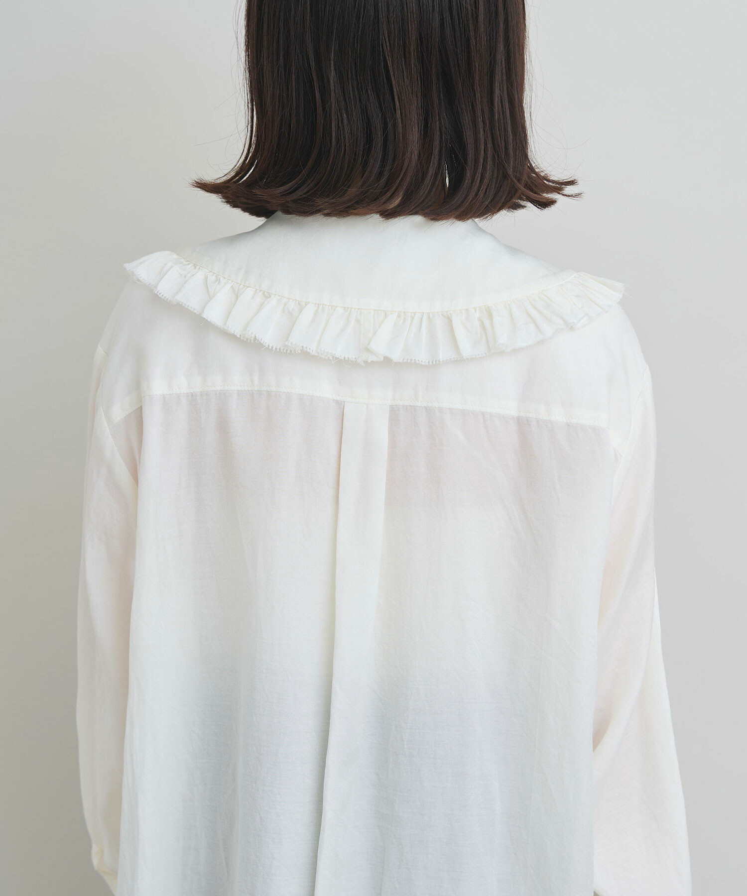 AMBIDEX Store キュプラコットンサテントリプルワッシャー フリル