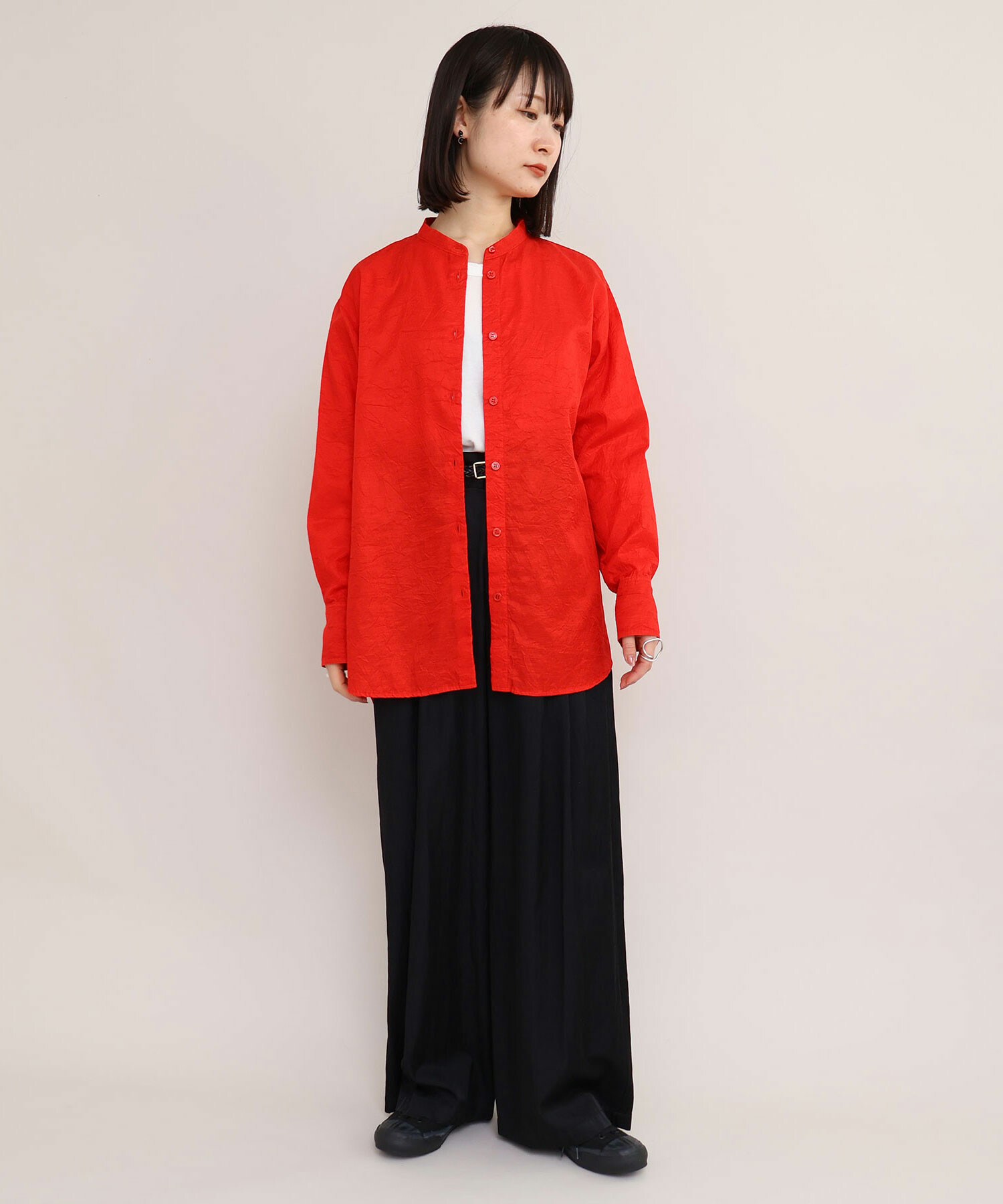 AMBIDEX Store 〇キュプラリサイクルコットンツイル バンドカラー