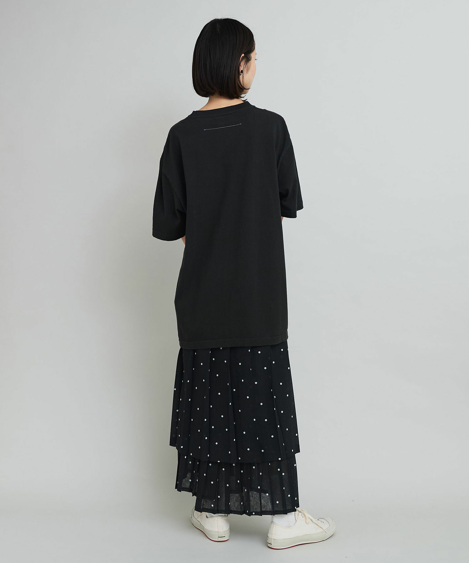 AMBIDEX Store 〇製品染めロゴプリント BIG Tシャツ(F シロ): iki