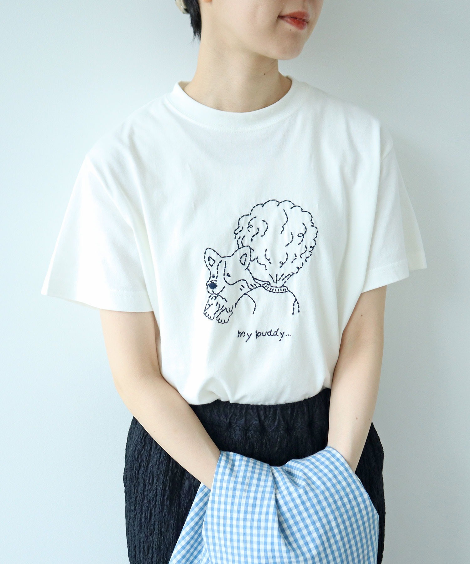 AMBIDEX Store ○【WEB別注】corgi & boy Tシャツ(F シロ): PAR ICI
