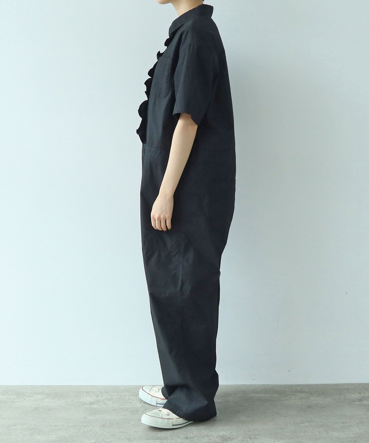 MAACHATT 黒 フリル付きオールインワン 新色追加】【VISDRESS】チュールフリルセットオールインワン【低