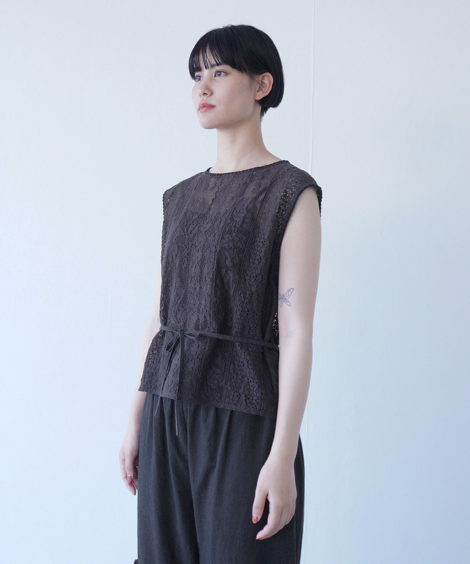 AMBIDEX Store 〇lasew ノースリーブブラウス(F キナリ): FLAT