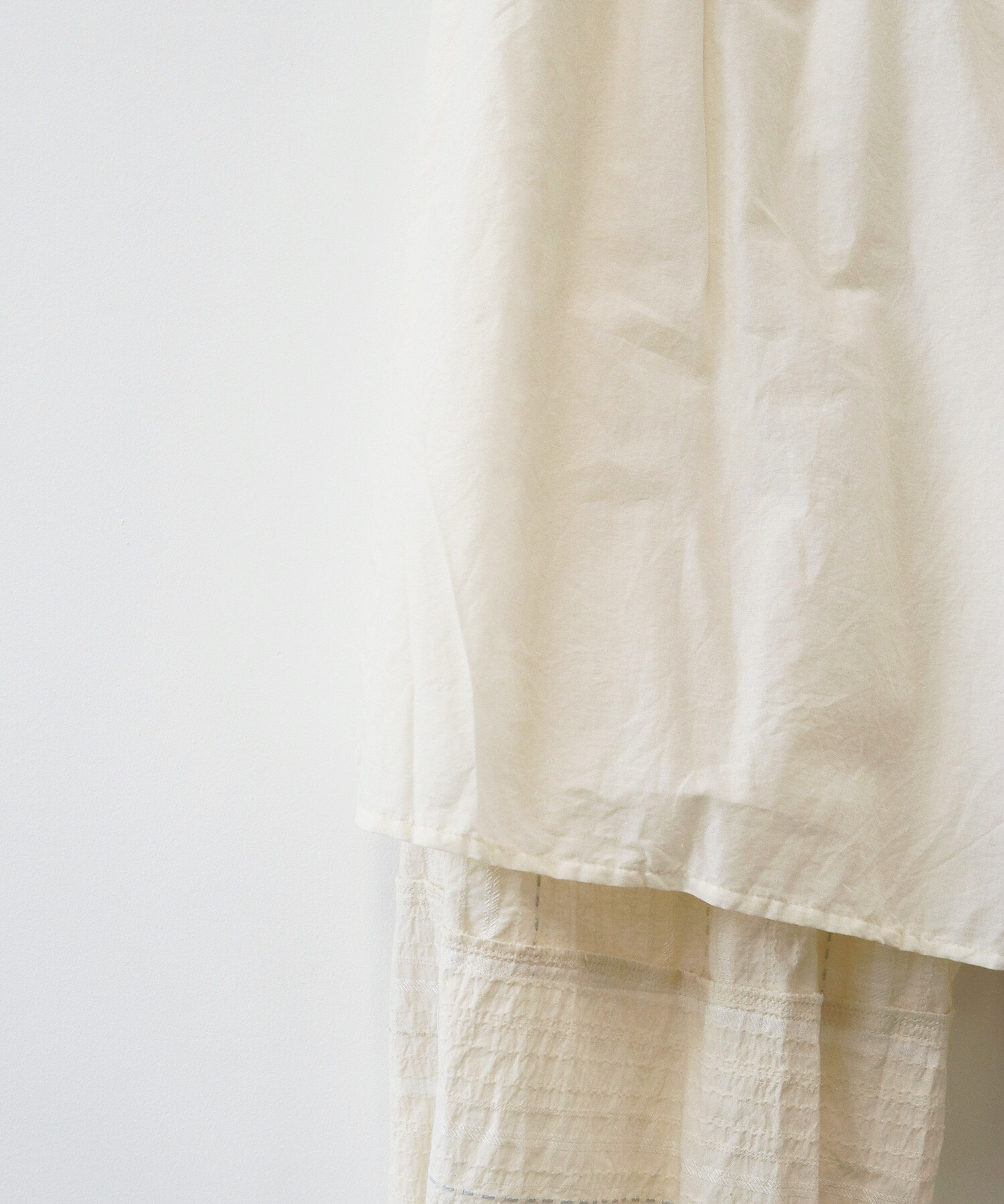 AMBIDEX Store 〇embroidery jacquard ギャザーパンツ(F キナリ
