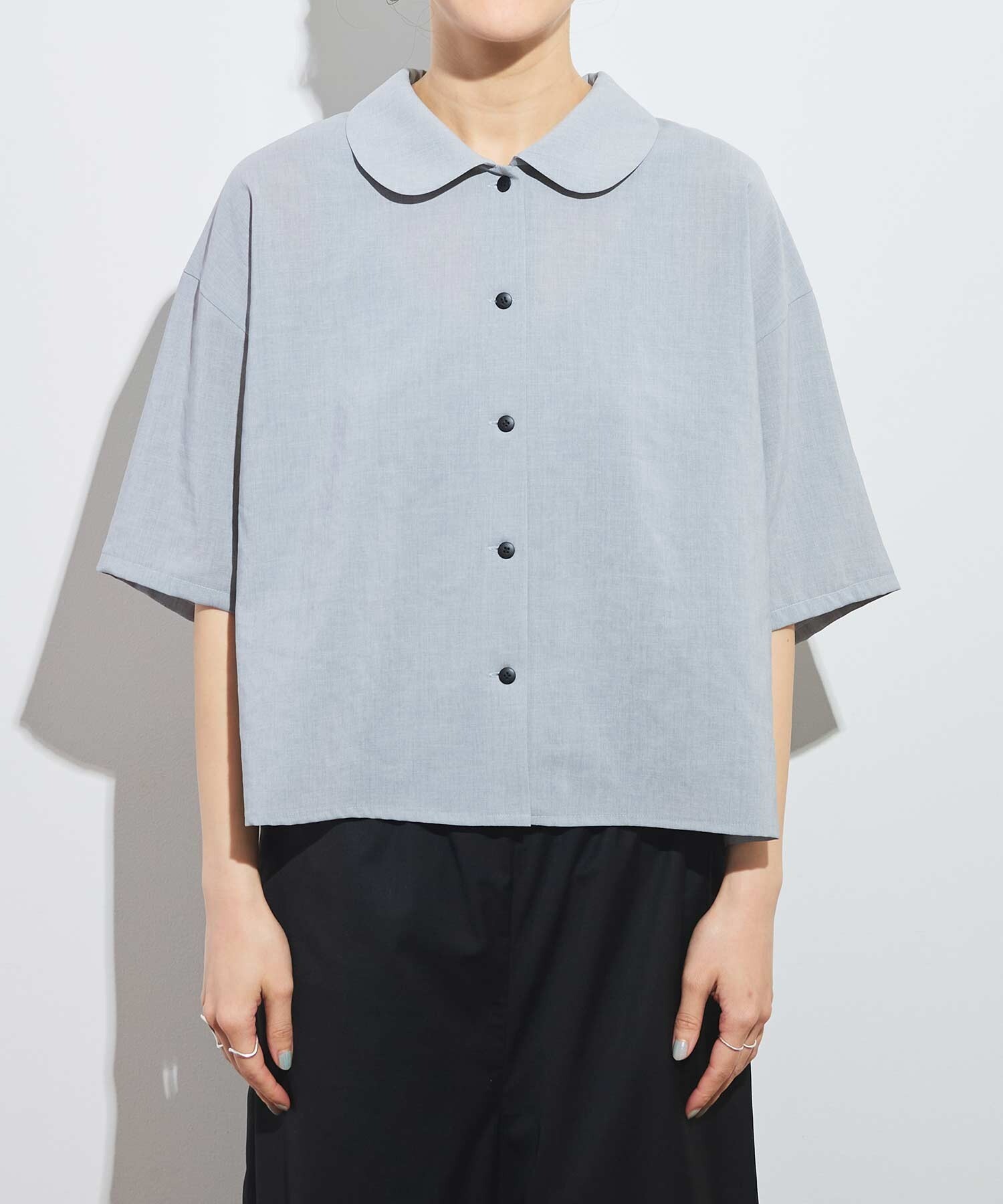 AMBIDEX Store 〇round collar shirt (F シロ): l'atelier du savon