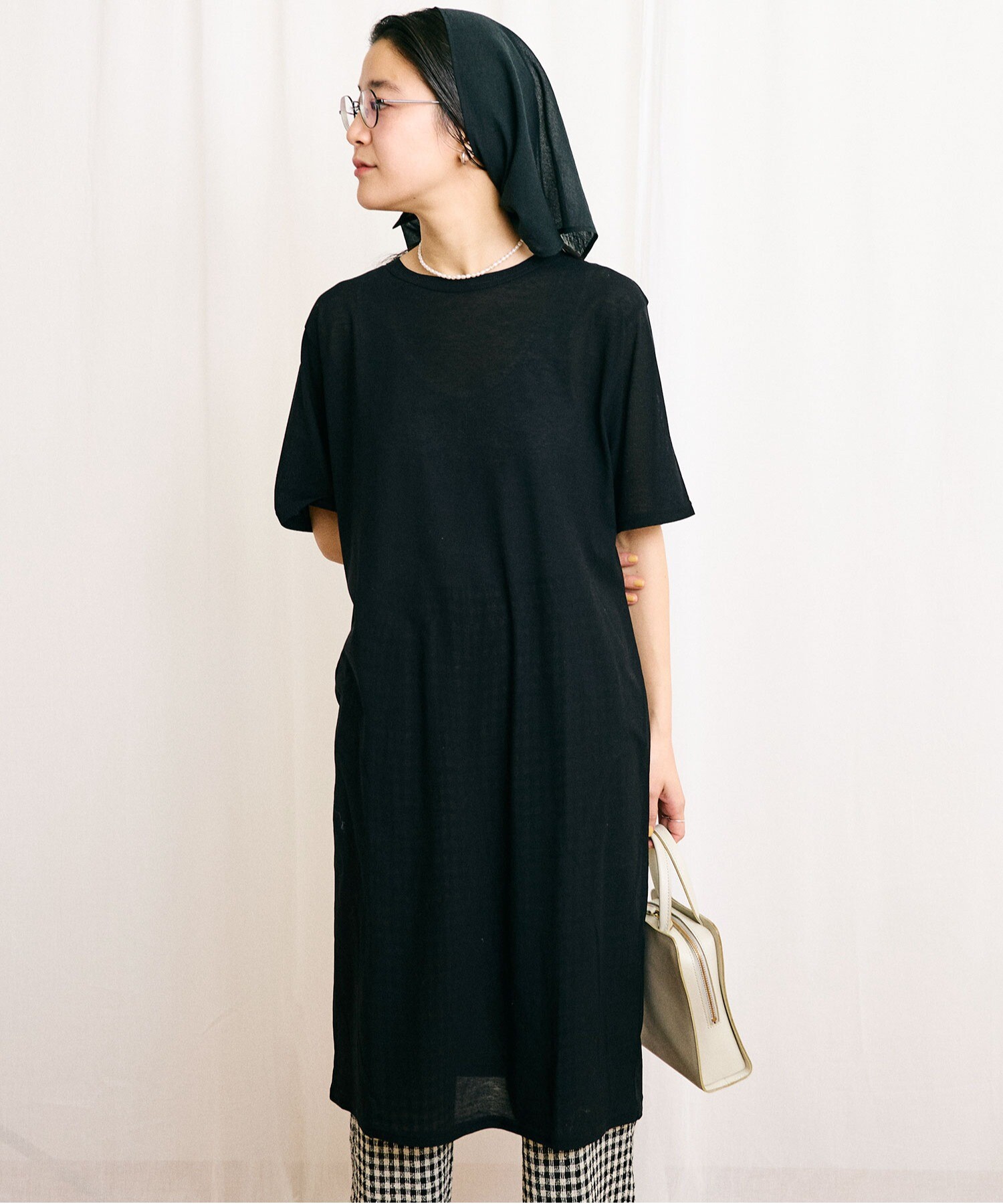 AMBIDEX Store 〇simple through long Tshirt(F シロ): l