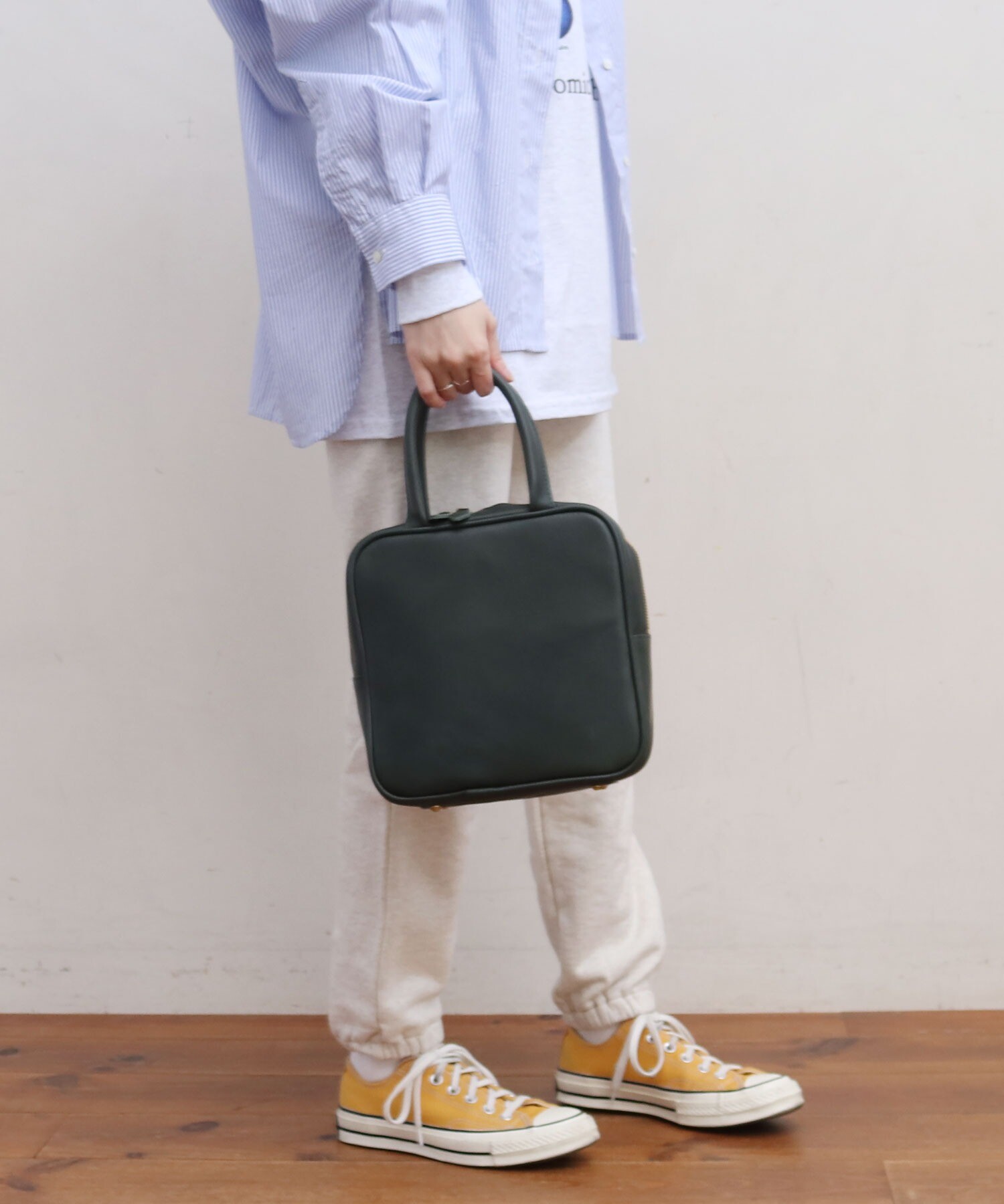 AMBIDEX Store ○grandma hand bag(F グリーンネイビー): l'atelier du