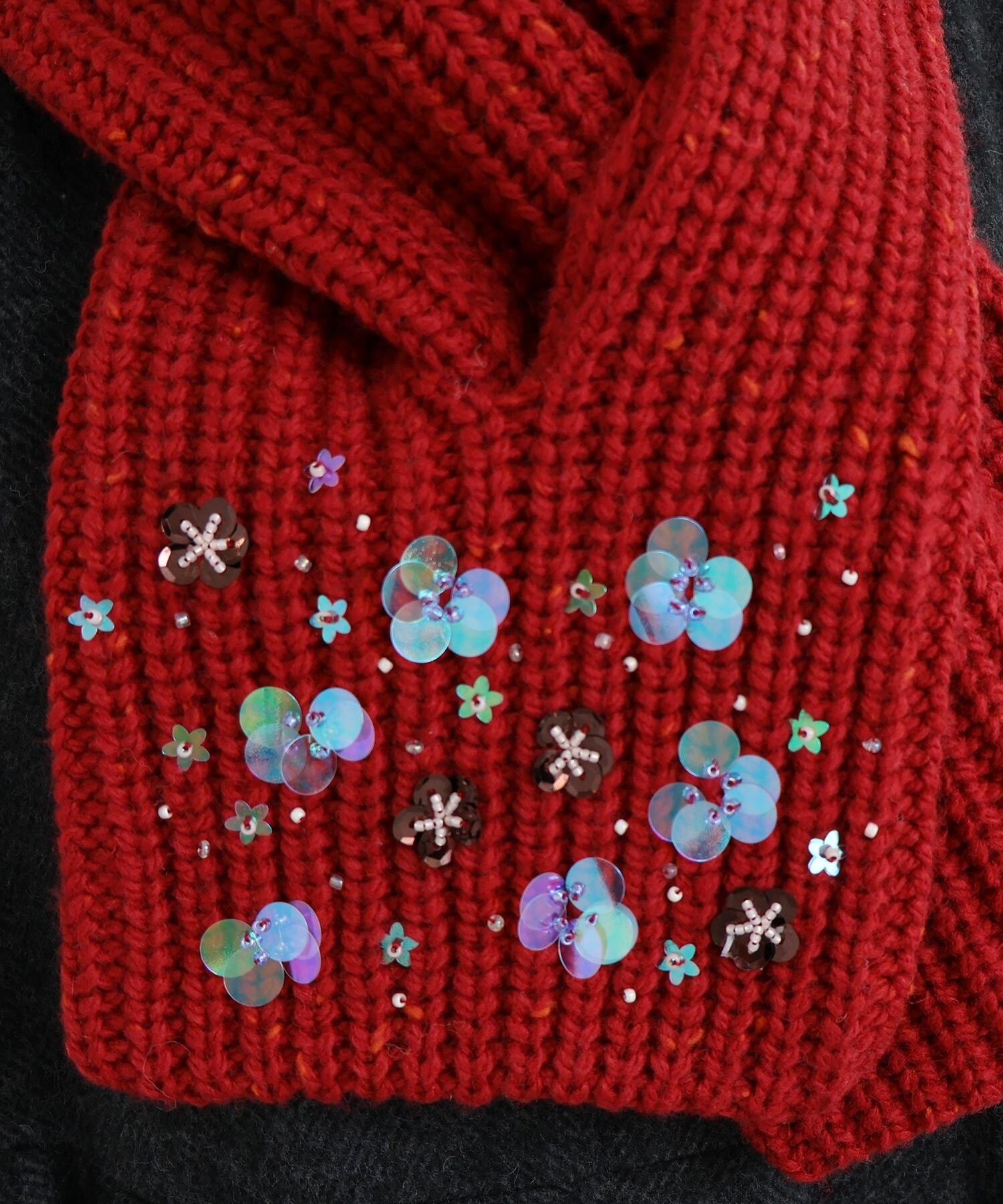 AMBIDEX Store 【予約販売】〇ビーズ刺繍 宝石みたいなティペット(F