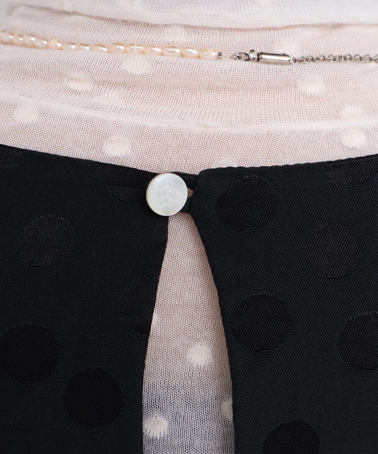 AMBIDEX Store 〇サテンジャガード まばらドットノースリワンピース(F