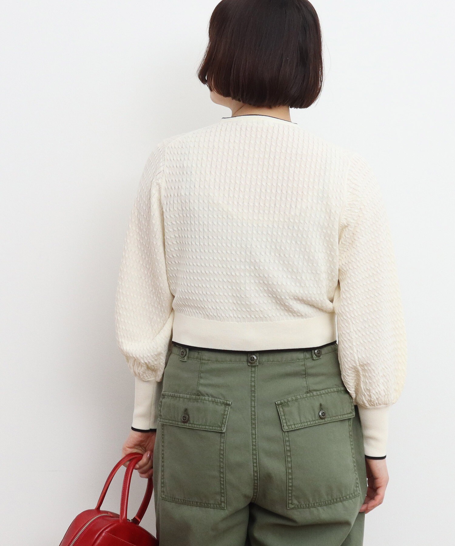 AMBIDEX Store ○coolcottonケーブル編み ショートクルーネック AMBIDEX Store ○coolcottonケーブル編み ショートクルーネック
