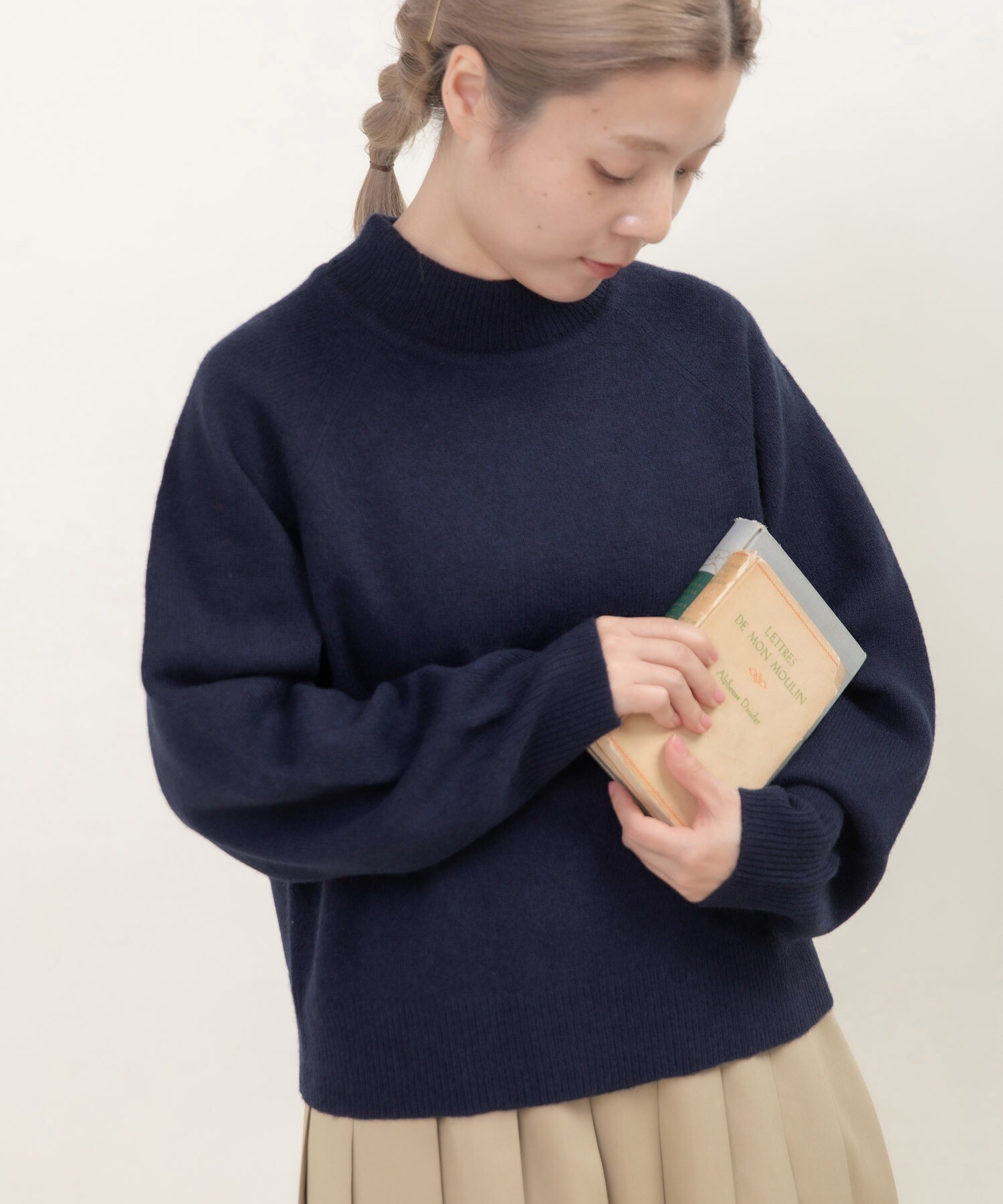 AMBIDEX Store 2/15ラムウール ハイネックプルオーバー(F イエロー