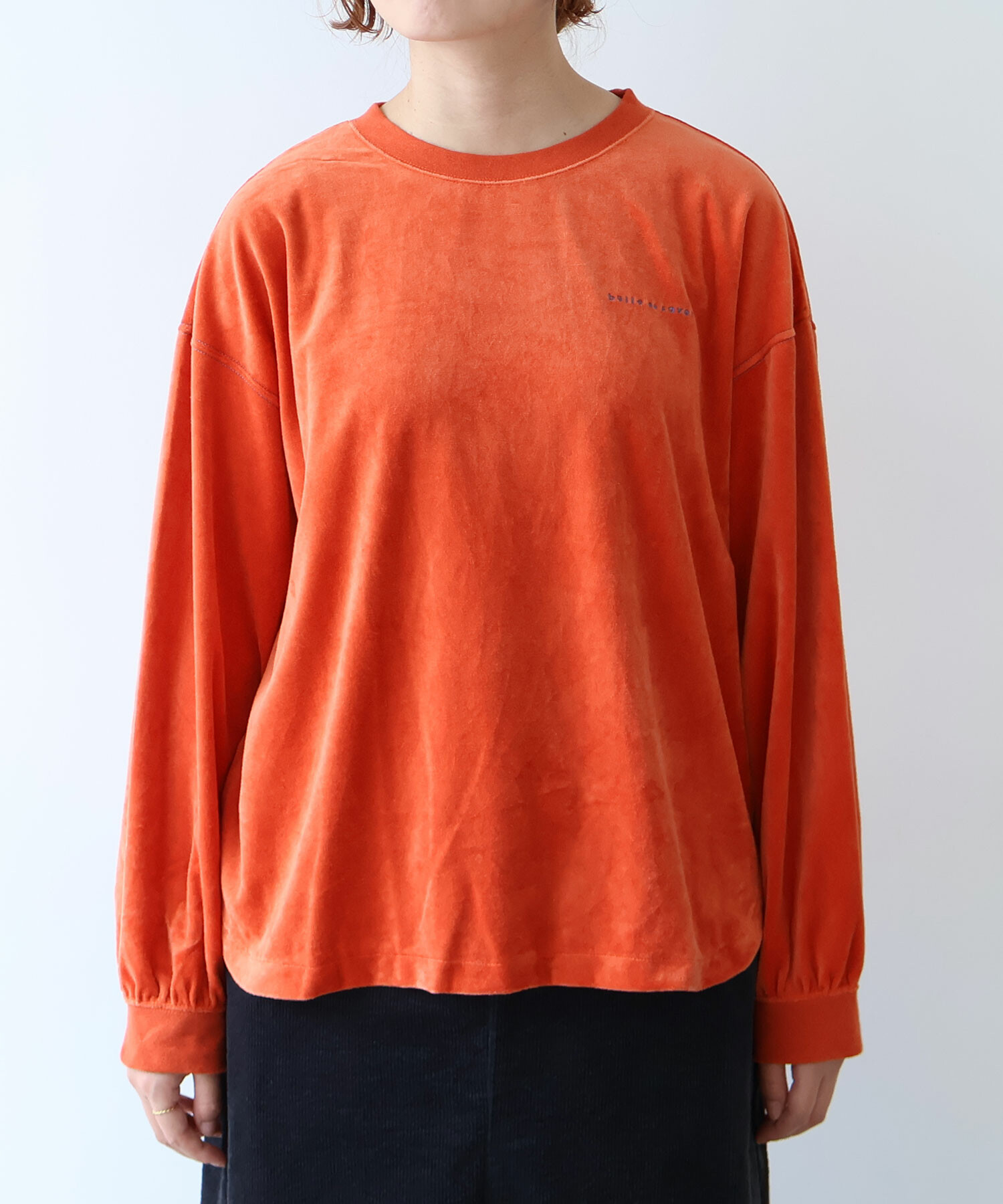 AMBIDEX Store ○ プレーティングベロア ロゴプルオーバー(F グレー