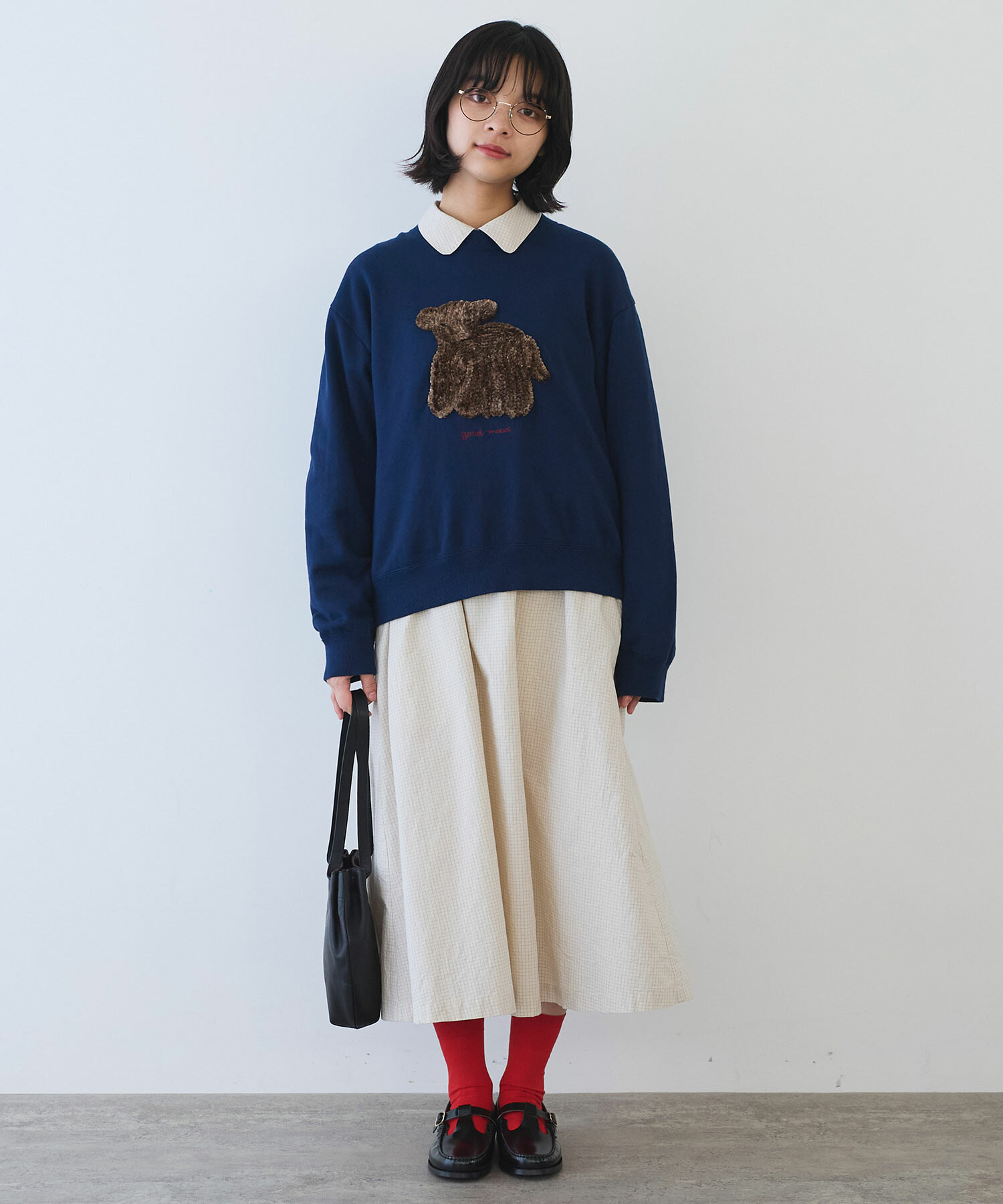 bulle de savon 30/10 コーマ裏毛 子ひつじ刺繍 スウェット AMBIDEX Store ○ 30 / 10 コーマ裏毛 子ひつじ刺繍 スウェット(F コン