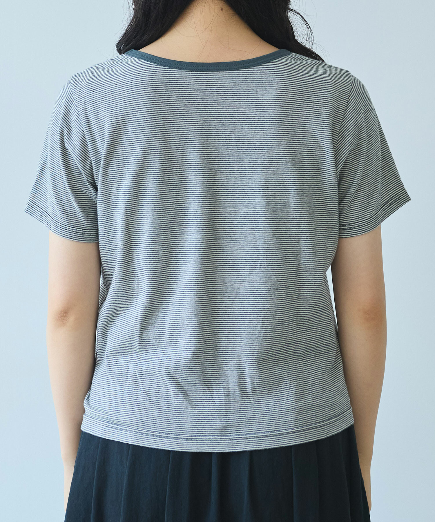 AMBIDEX Store △〇ギンガムジャガード クルーネックカットソー