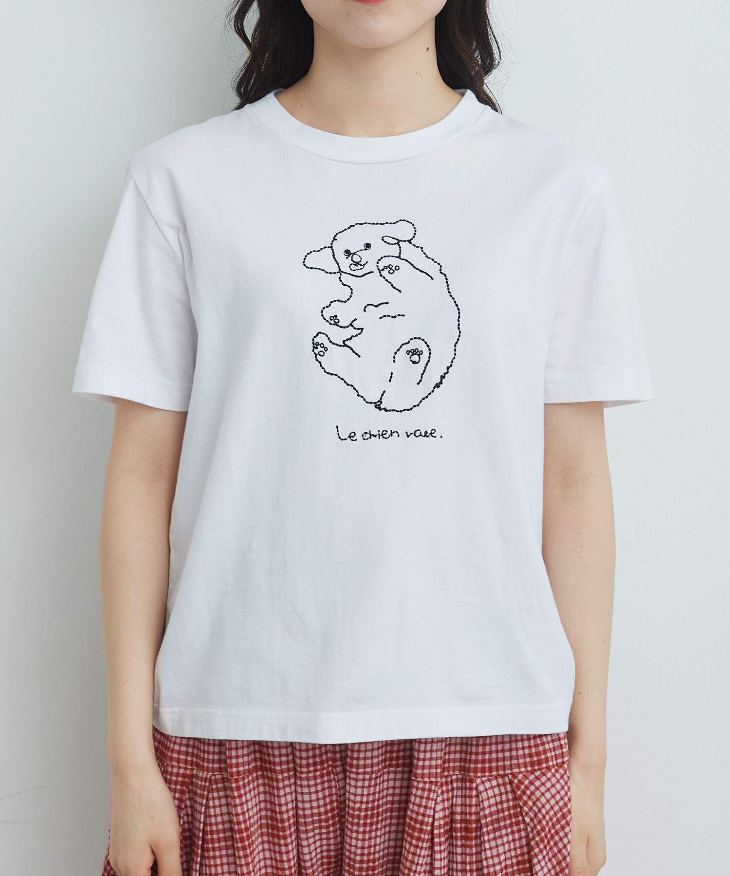 AMBIDEX Store 【予約販売】○空飛ぶ犬 刺繍 Tシャツ(F シロ): bulle 