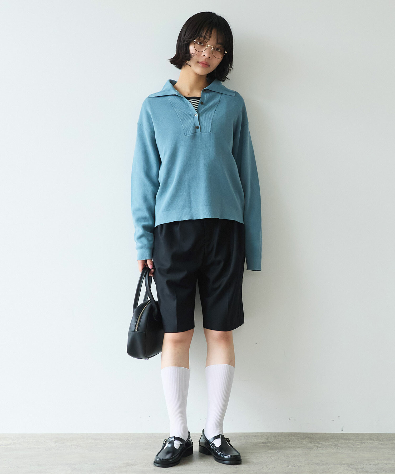 AMBIDEX Store △〇 14G mochi mochi cotton プルオーバー(F ブルー