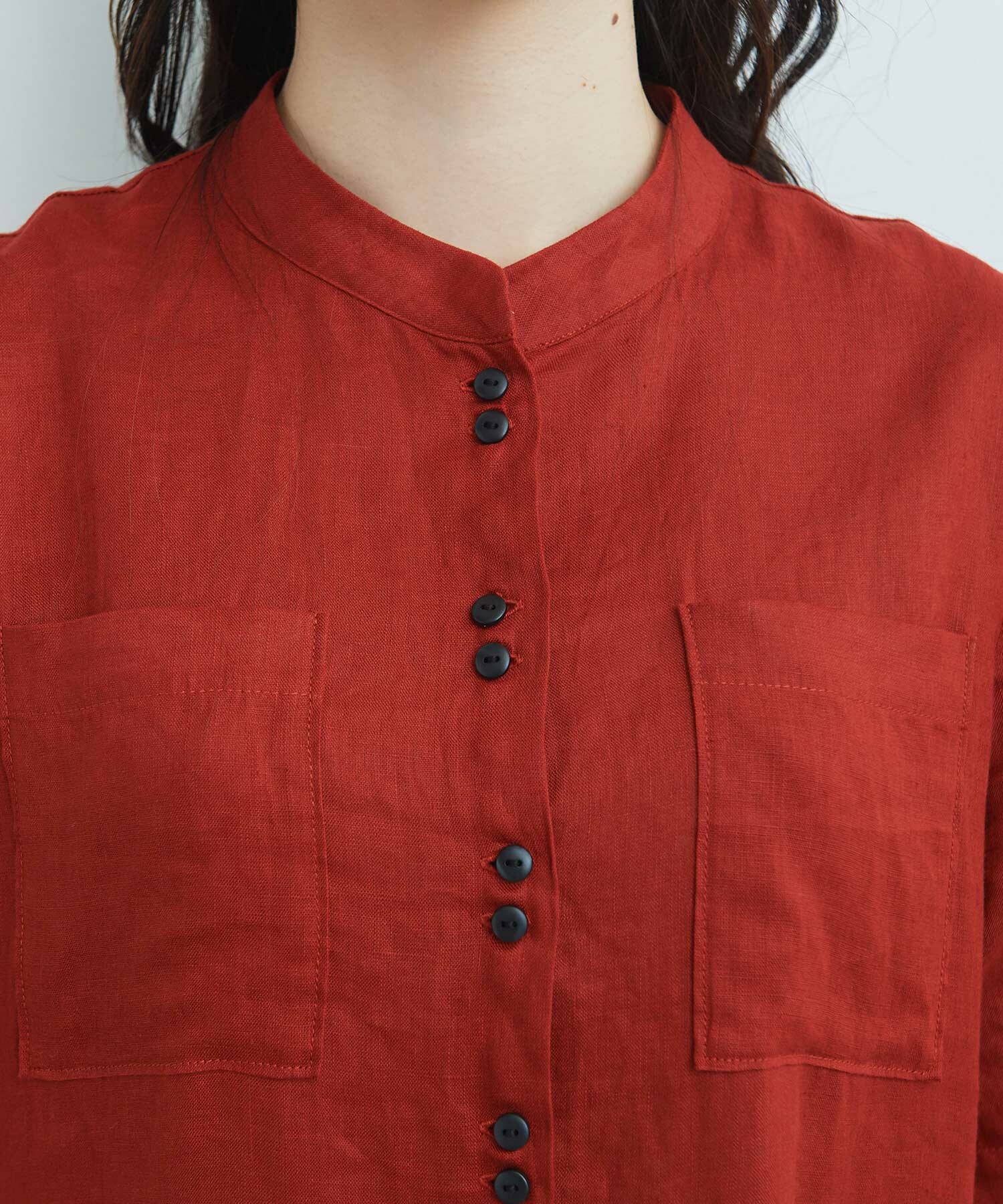 AMBIDEX Store 〇60sフレンチリネン スタンド ワンピース(F クロ  