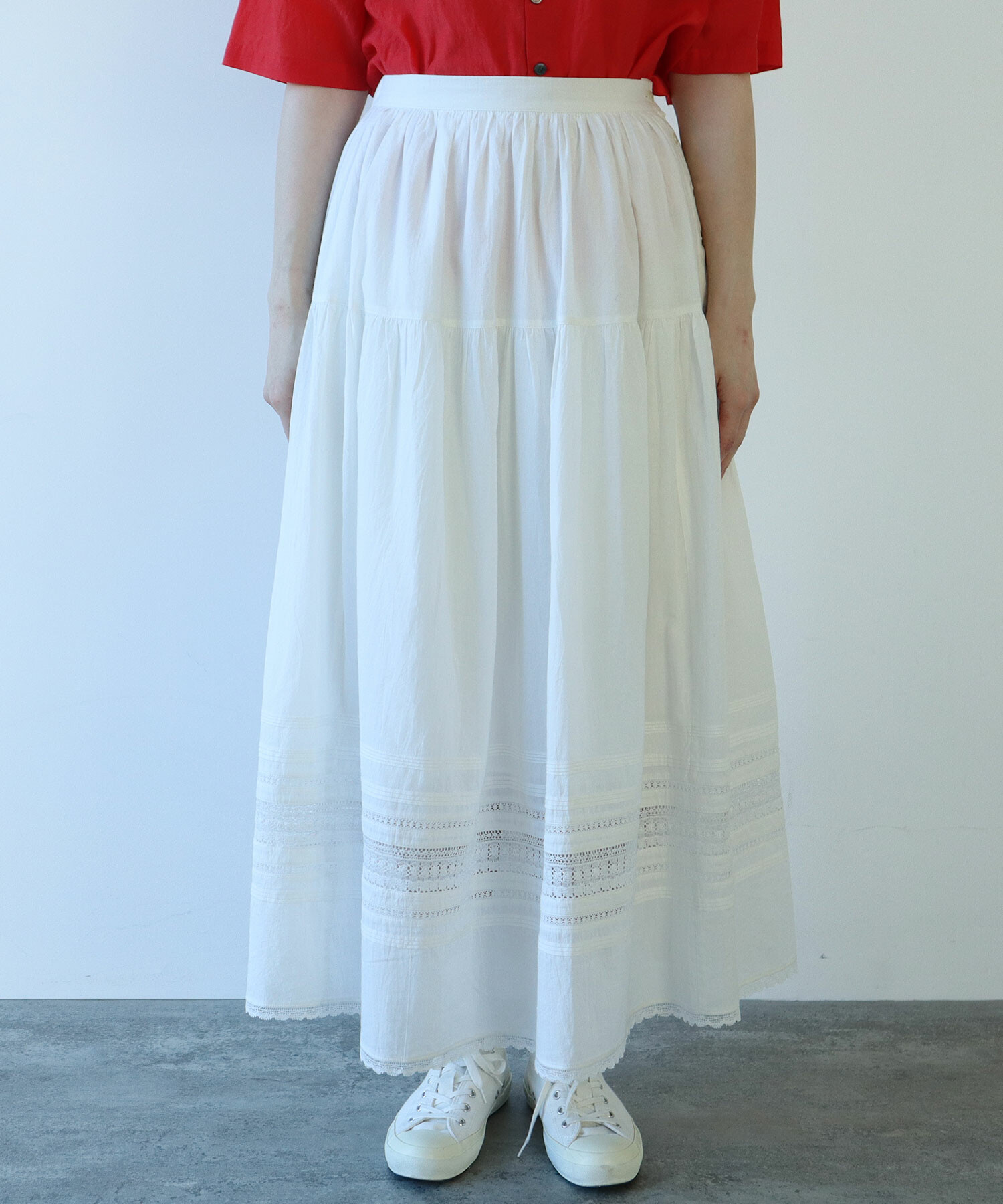 AMBIDEX Store ○〇 アンティークレース スカート(F クロ): bulle de savon