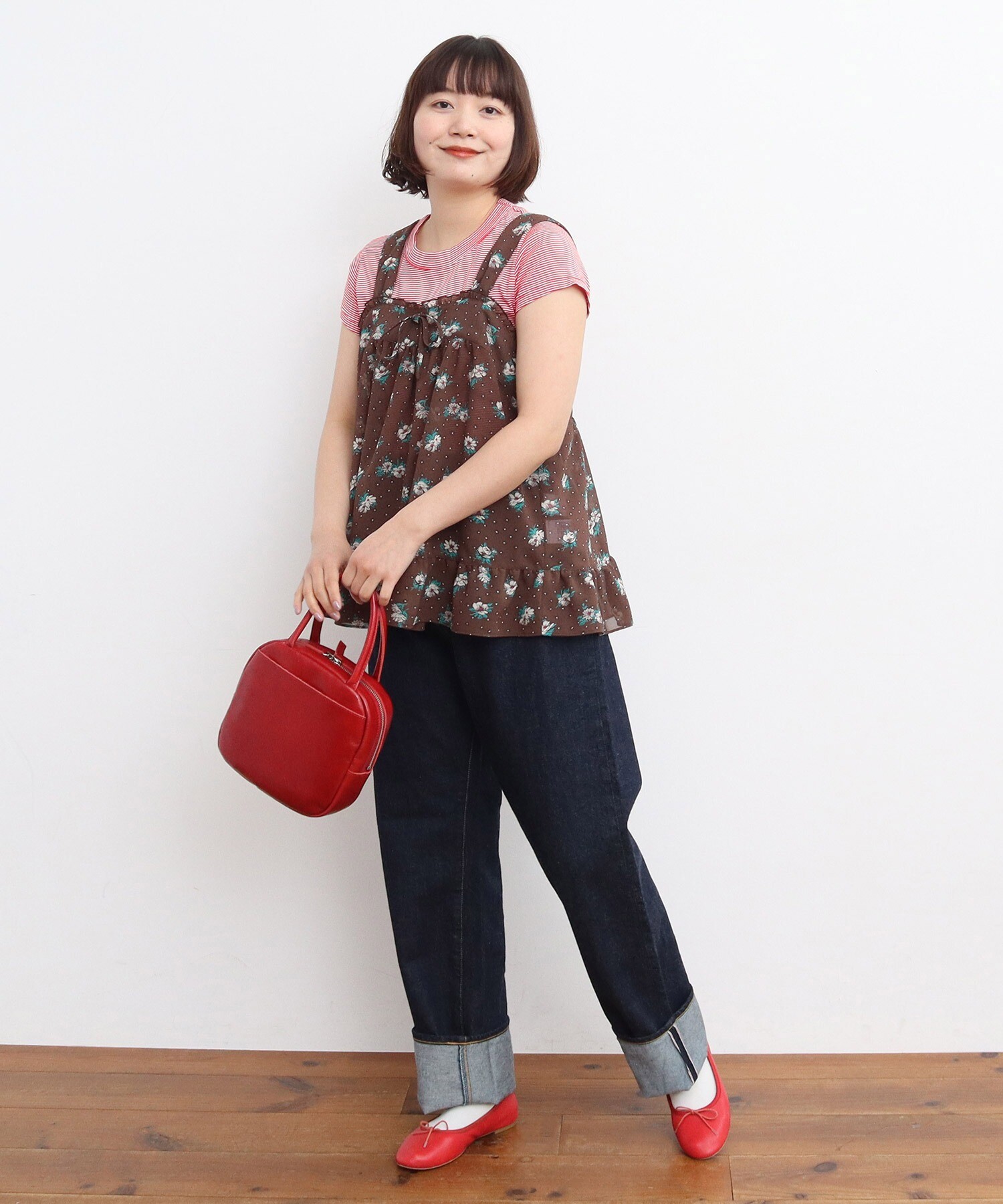 chia様専用 yori ぬくぬくヘムフリルブラウス トップス