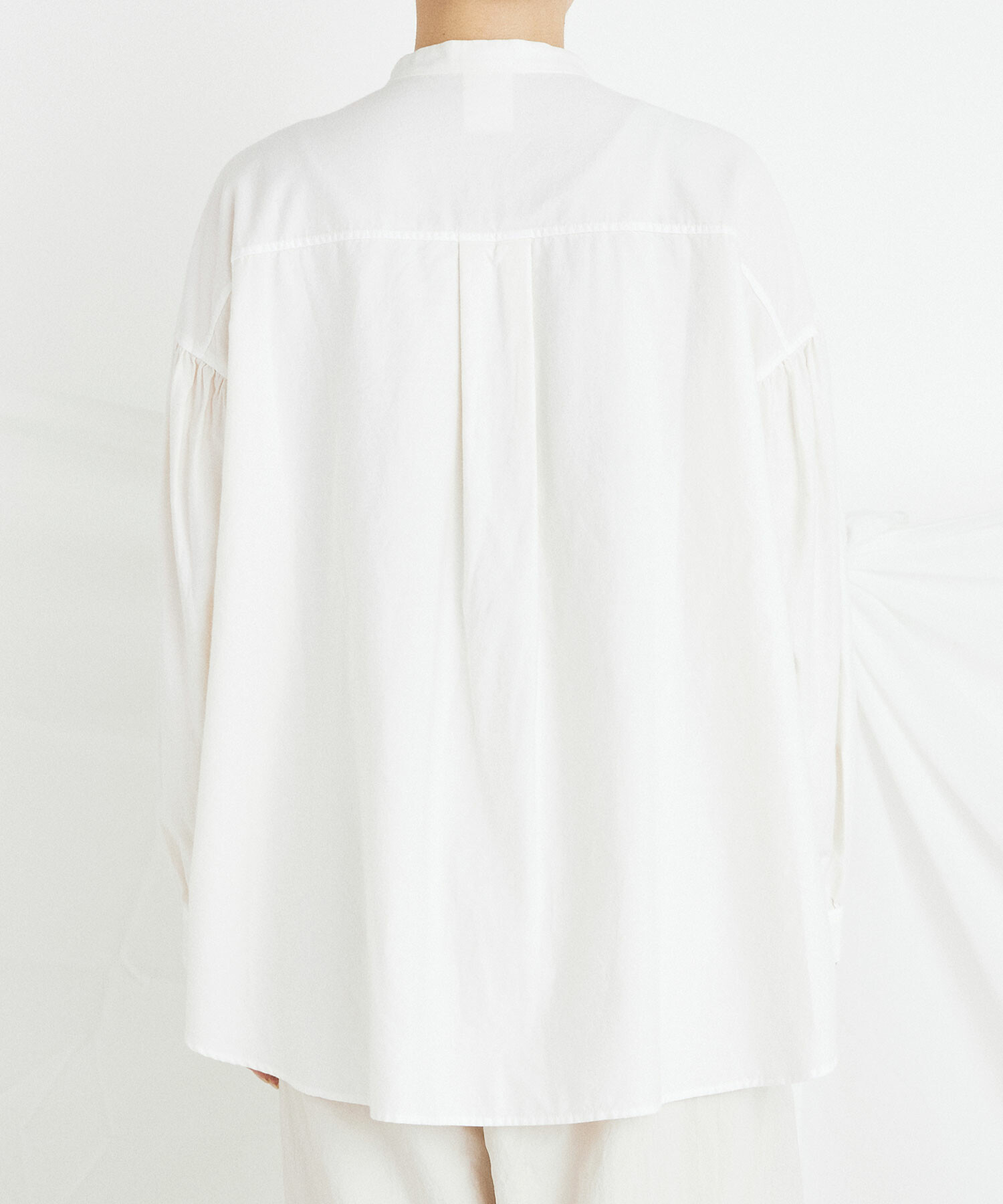 AMBIDEX Store 綿サテンピグメント染 FRILL シャツ(F IVORY): buoybuoy