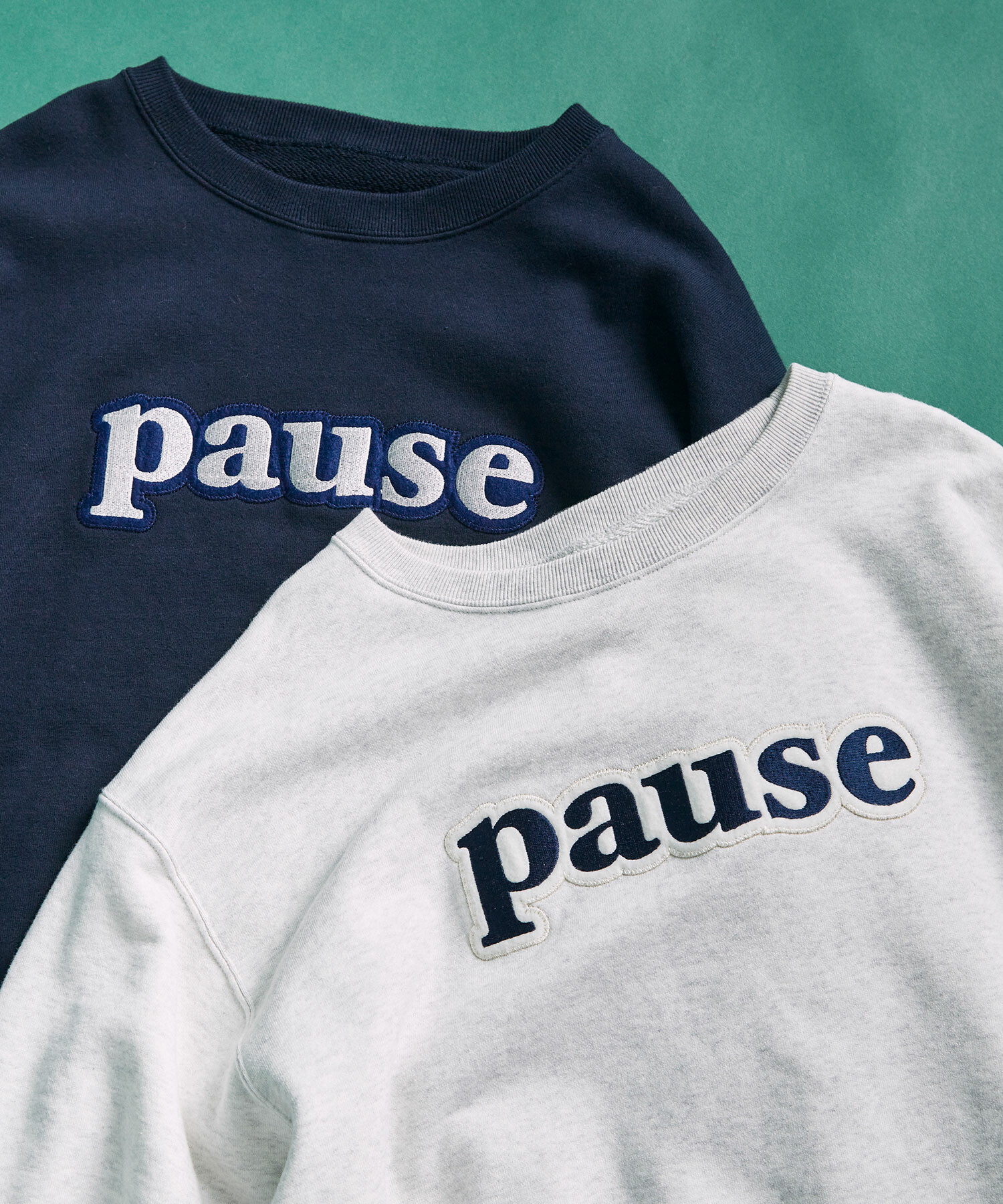 AMBIDEX Store △○30/8裏毛 pause ロゴ プルオーバー(F NAVY): FLAT