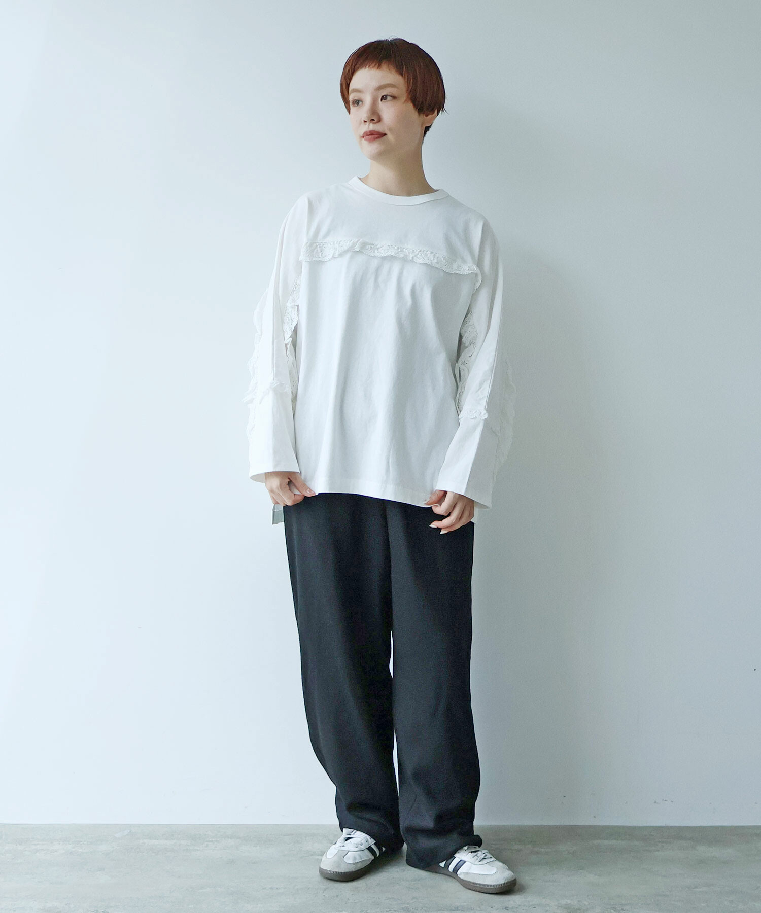 AMBIDEX Store ○cotton lace LONG プルオーバー(F BLUE GREY): buoybuoy