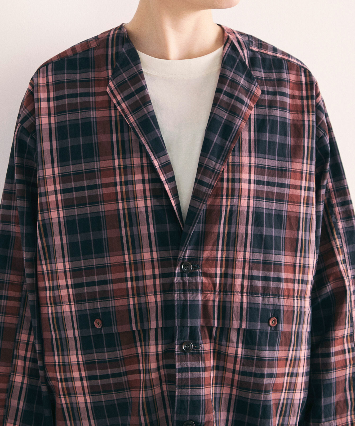 AMBIDEX Store ○CHECK EDODAKI SHIRT ジャケット(F GREY CHECK): FLAT 