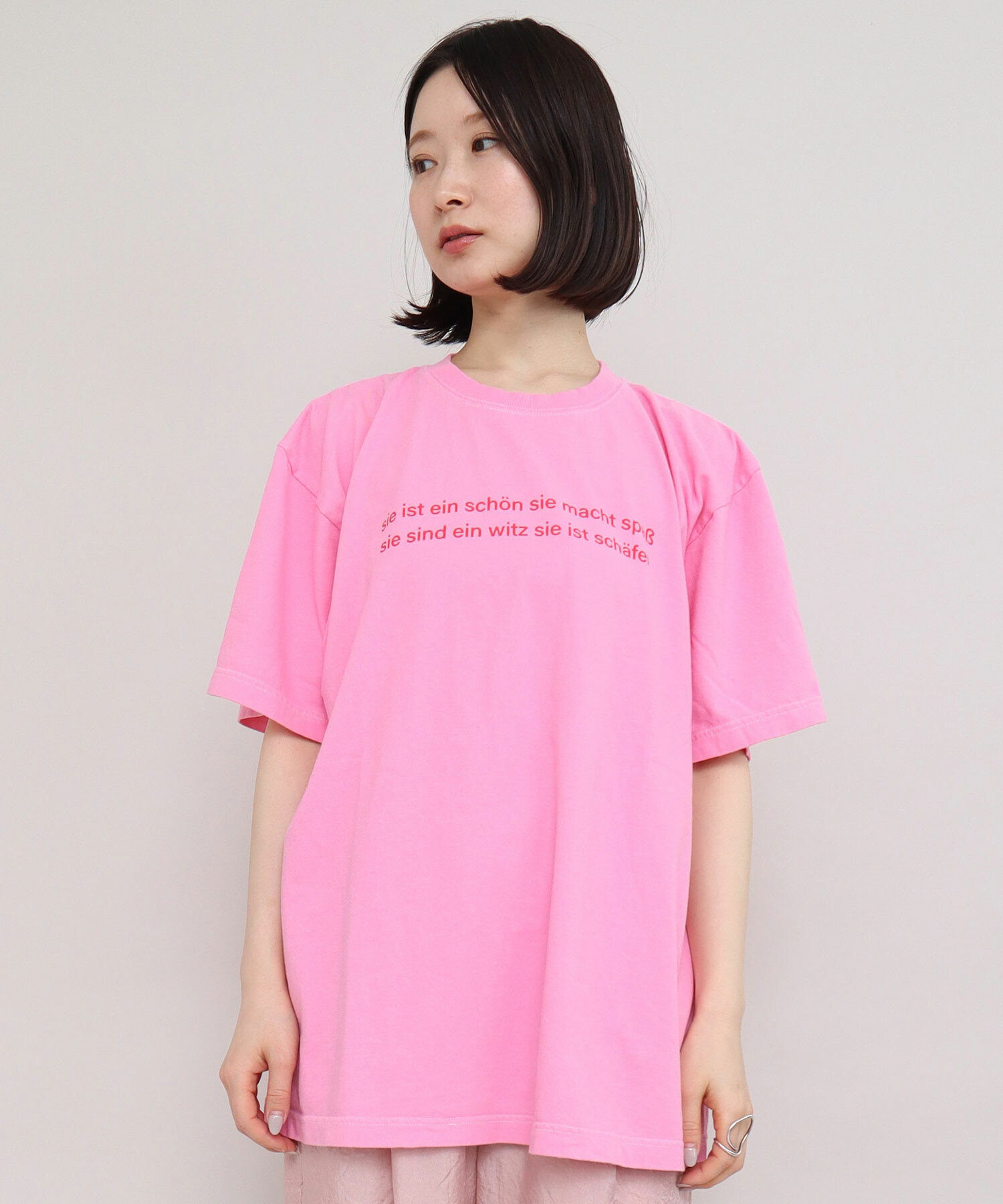 AMBIDEX Store 〇製品染めロゴプリント BIG Tシャツ(F シロ): iki AMBIDEX Store 〇製品染めロゴプリント BIG Tシャツ(F シロ): iki