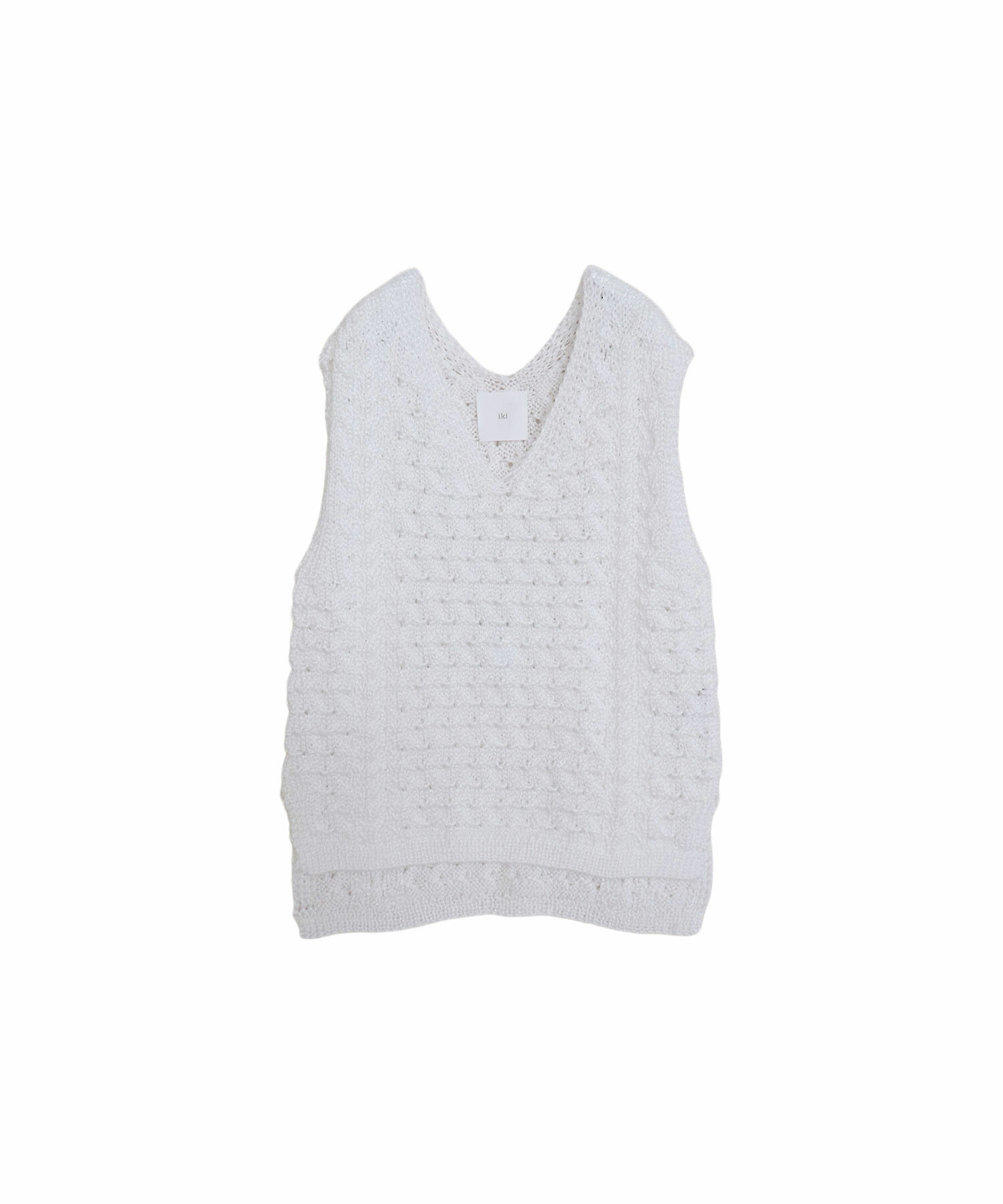 AMBIDEX Store 〇ナイロンリリーヤーン アラン編み ベスト(F クロ): iki