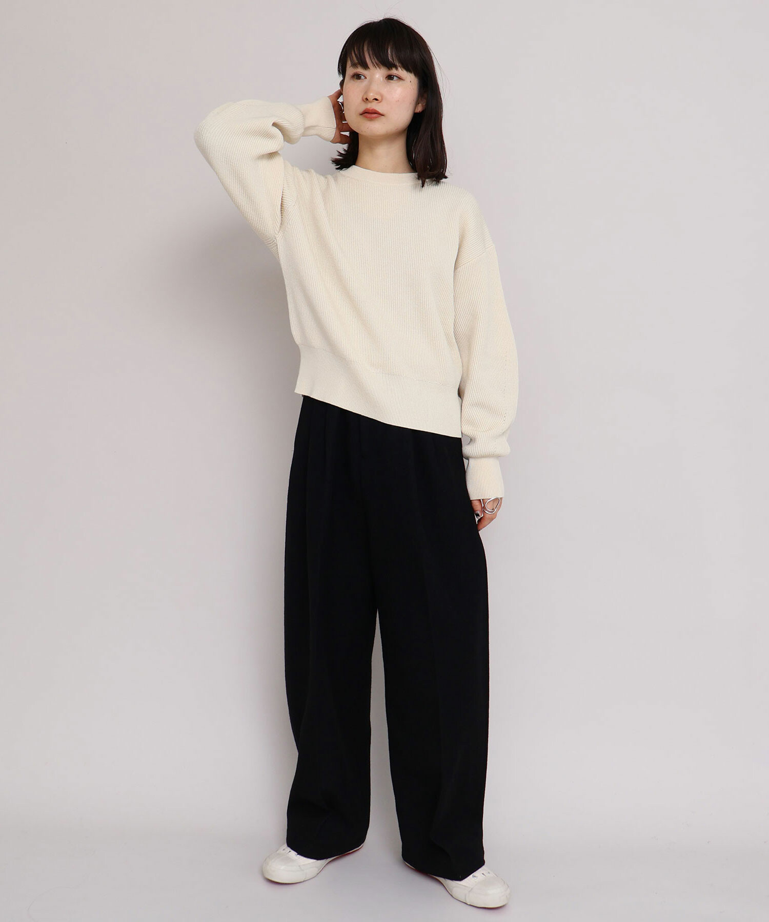 AMBIDEX Store 〇強縮ウール 2タックテーパード パンツ(F