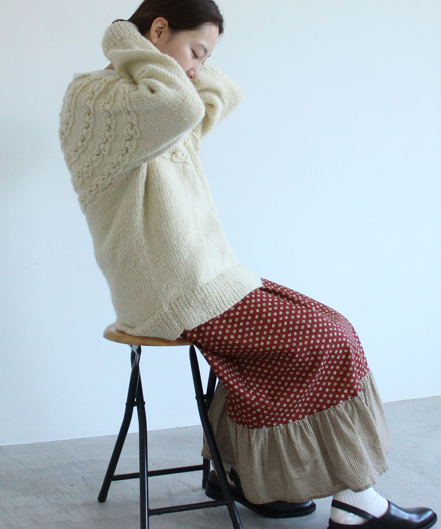 モデル 159cm ※こちらはサンプルの為若干サイズ感が異なります。