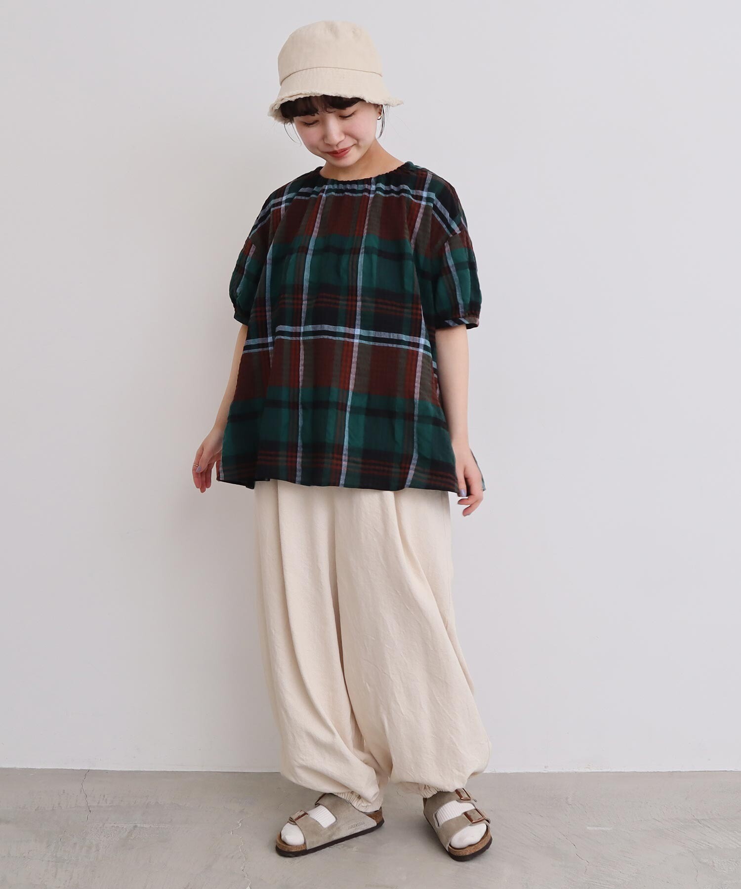 AMBIDEX Store 【予約販売】〇高島ちぢみbig check ふんわり