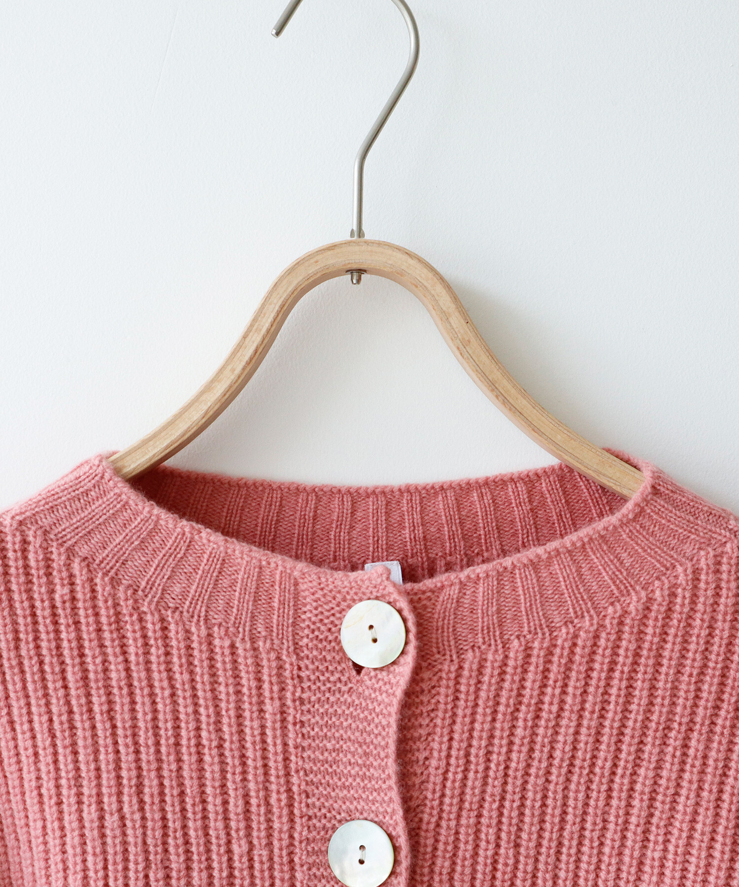 AMBIDEX Store ○CHESS 片畦 ショートカーディガン(F ピンク): Rin