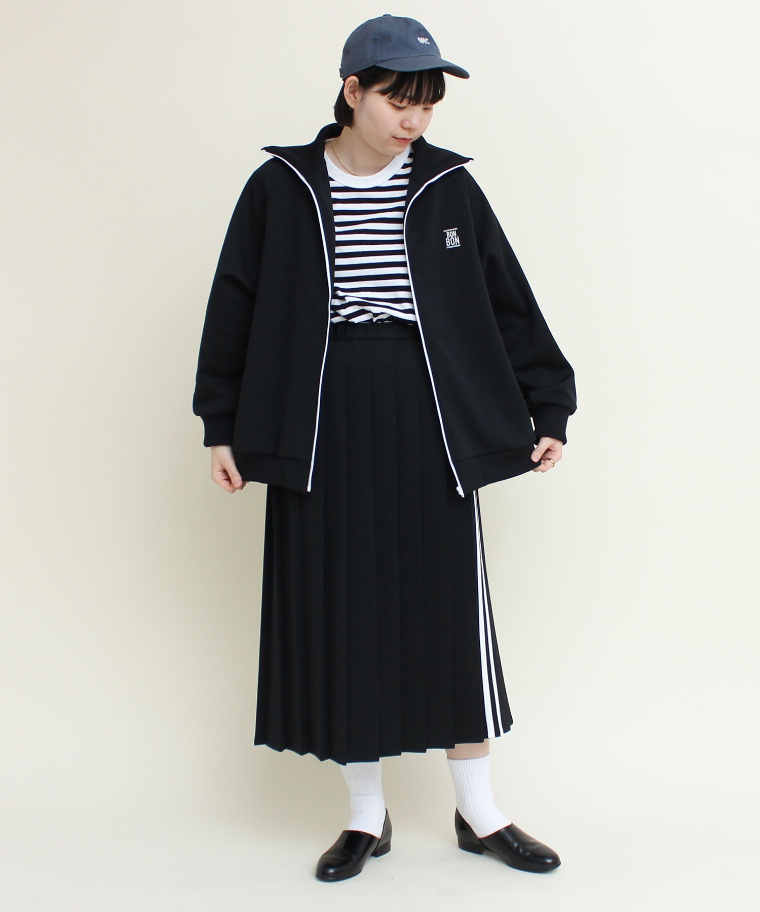 AMBIDEX Store LINE Jersey pleats SKIRT 2024SS(F パープル): l 