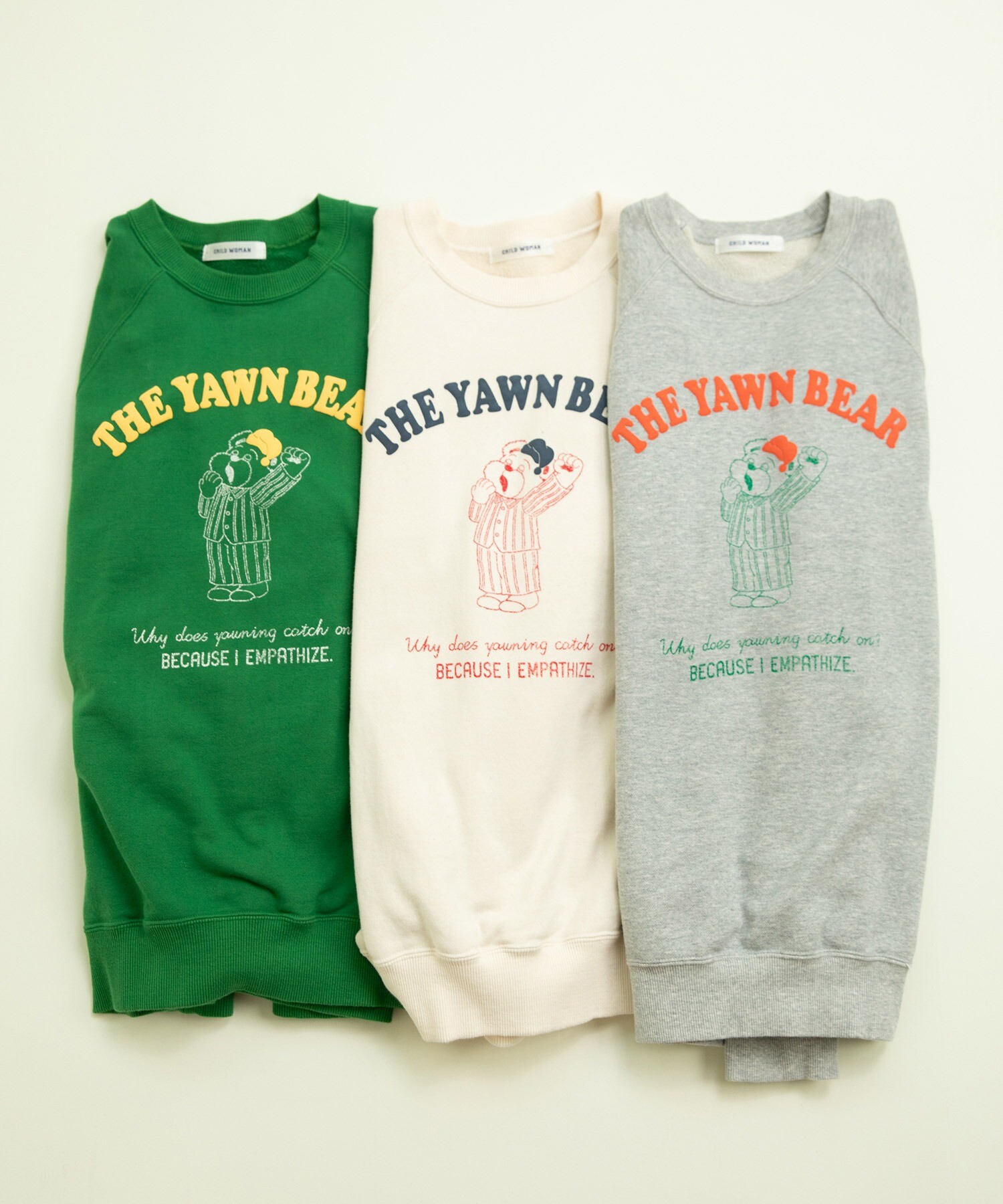 AMBIDEX Store ○30/10裏毛 眠たいくまプリントスウェット(F