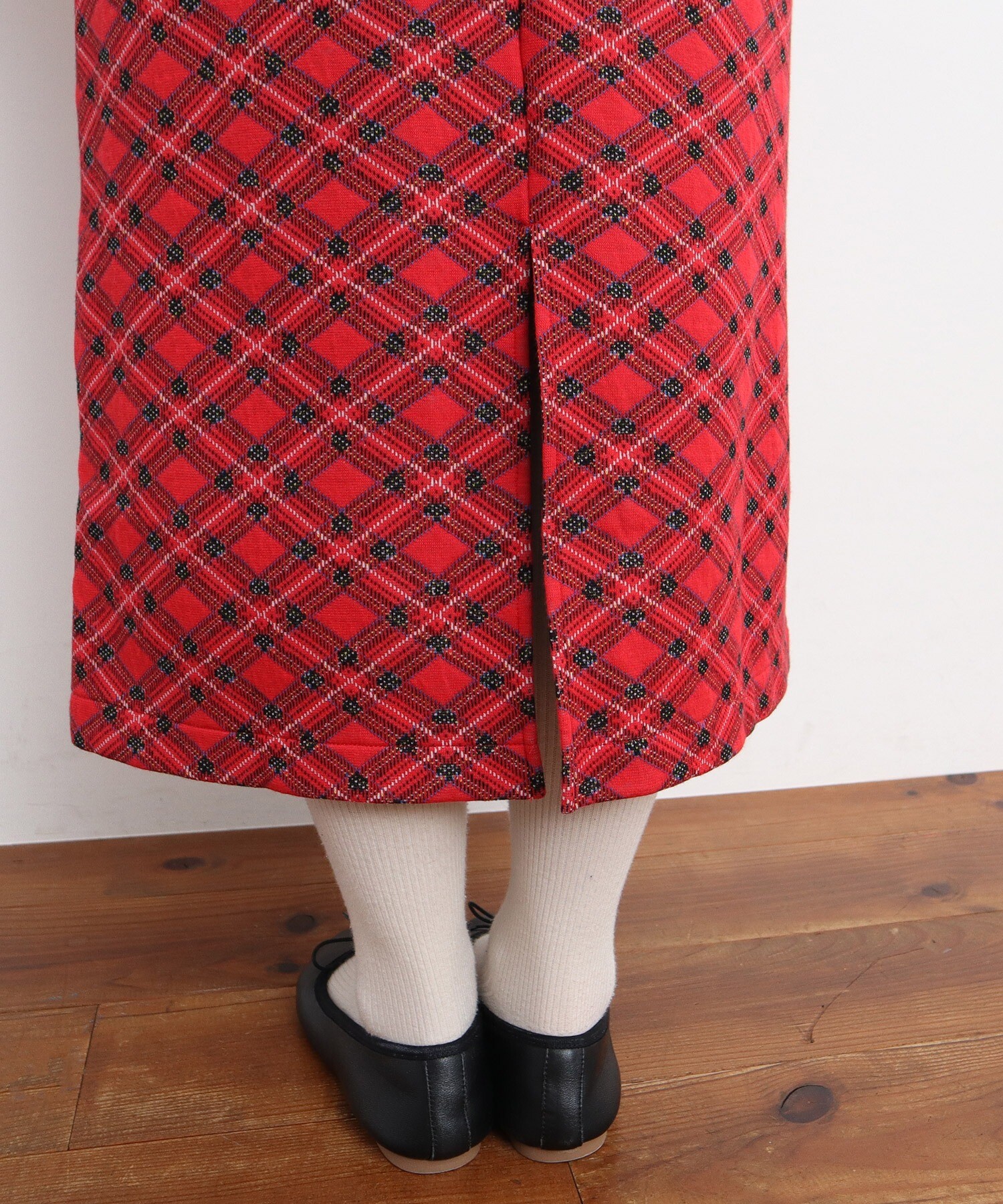 zzzページ　10/26着 AMBIDEX Store チェック柄キルトジャカード スカート(F アカ): CHILD WOMAN