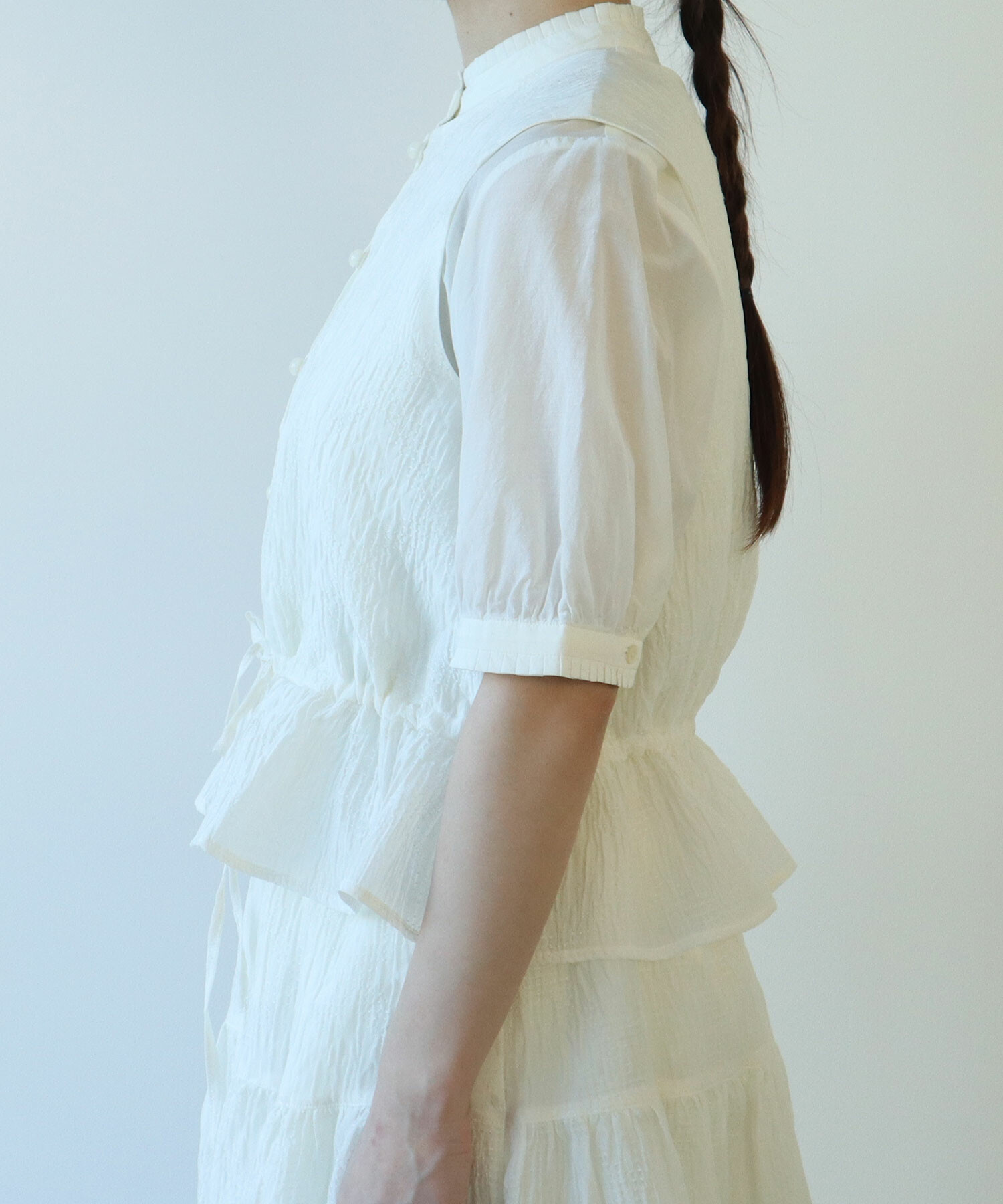 AMBIDEX Store ○ おはな ダイヤジャカード ベスト(F シロ